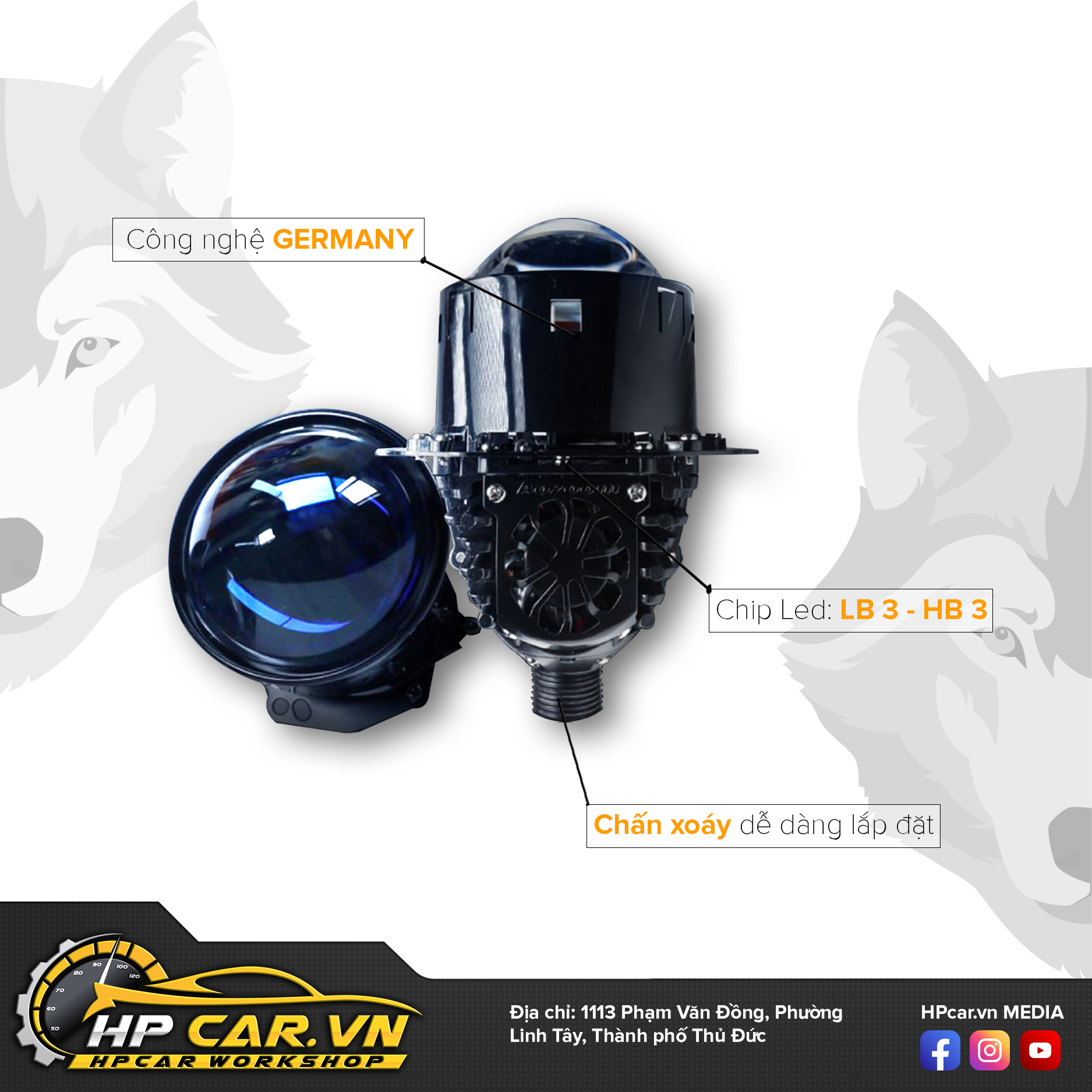 Bi LED Aozoom Wolf Light 4 LED WOLF LIGHT 3 1