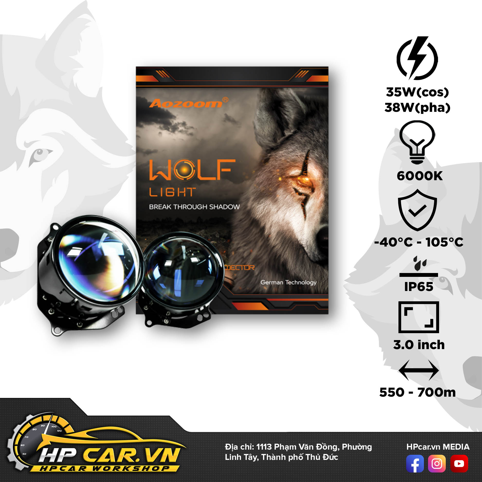 Bi LED Aozoom Wolf Light 3 Bi Led Aozoom Wolf Light
