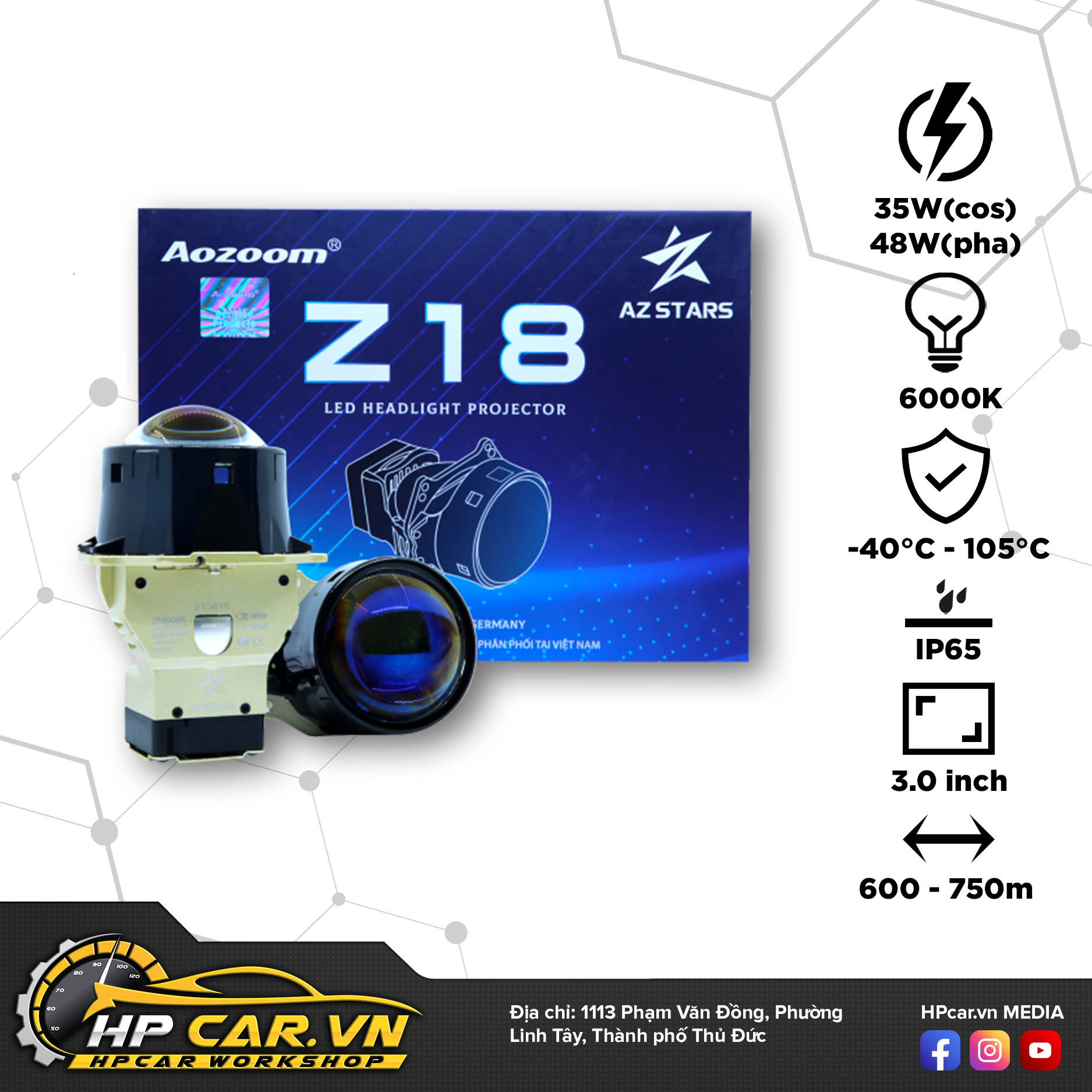 Bi Led Aozoom Light Z18 3 Bi Led Aozoom Light Z18