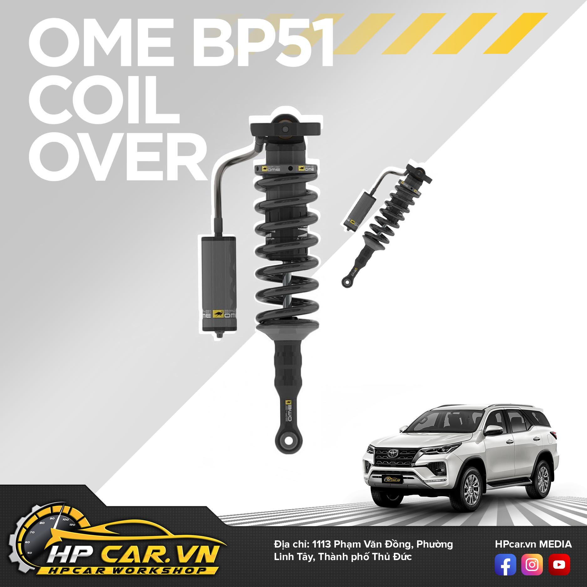 Phuộc OME BP-51 TOYOTA FORTUNER(2015 - PRESENT) 4 COILOVER 2