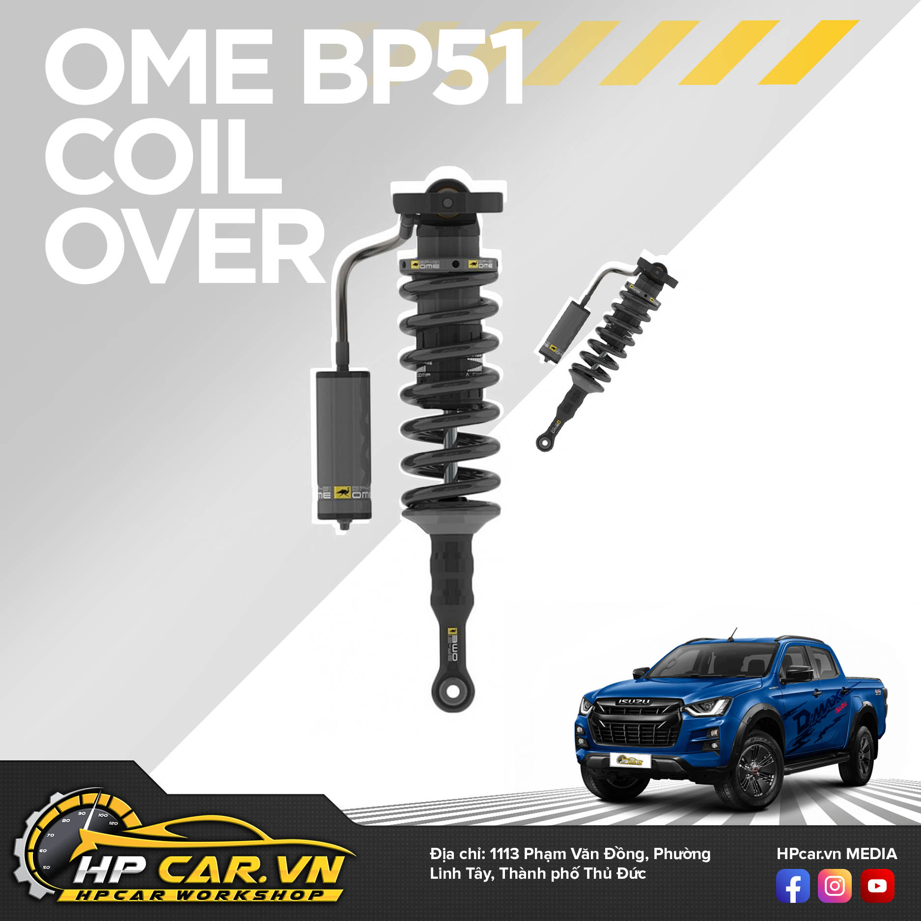 Phuộc OME BP-51 ISUZUD-MAX (2012 - 2020) 4 COILOVER 3