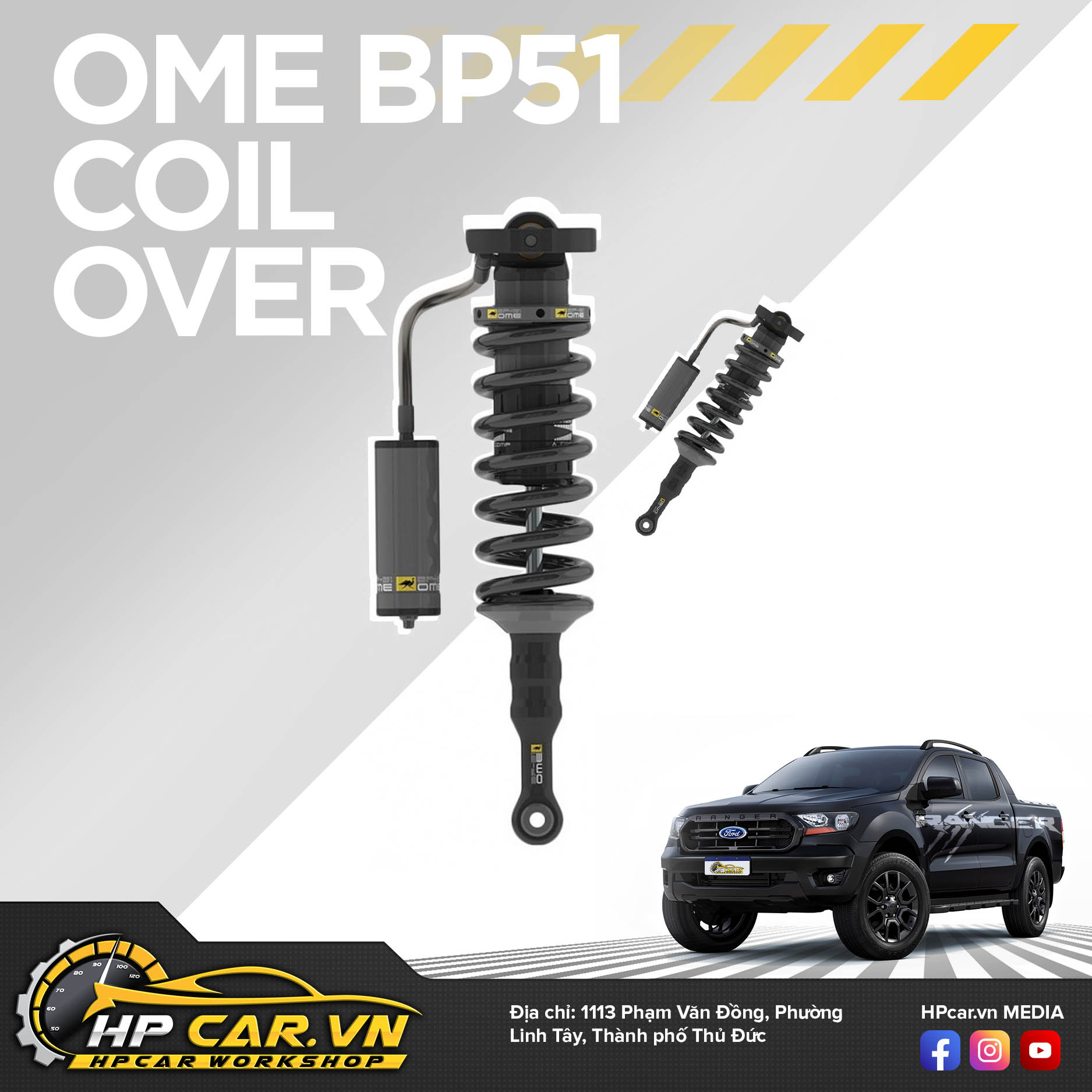 Phuộc OME BP-51 FORD RANGER (2011 - 2018) 4 COILOVER 6