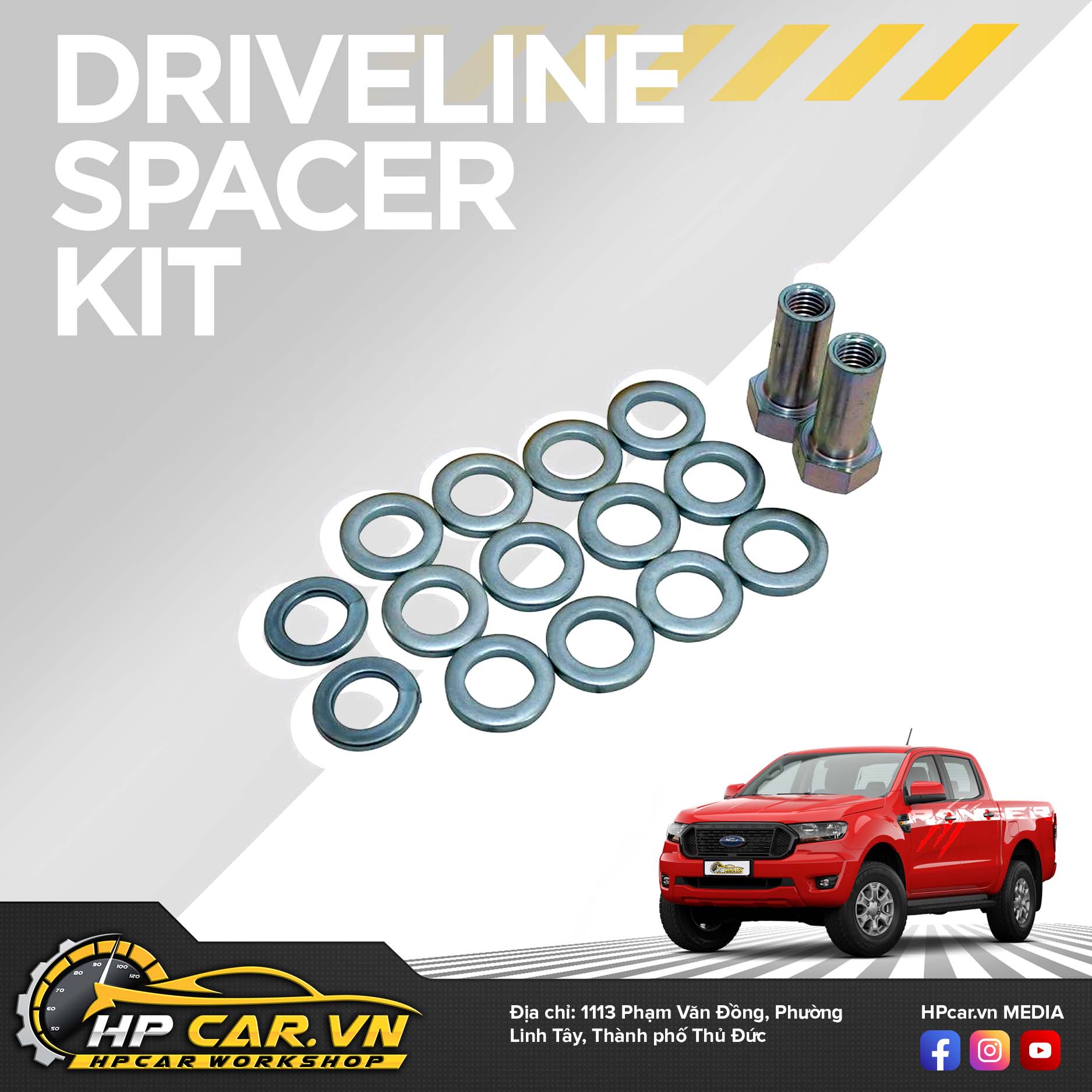 Phuộc OME FORD RANGER PXII (2019 - PRESENT) 10 Driveline Spacer Kit 1