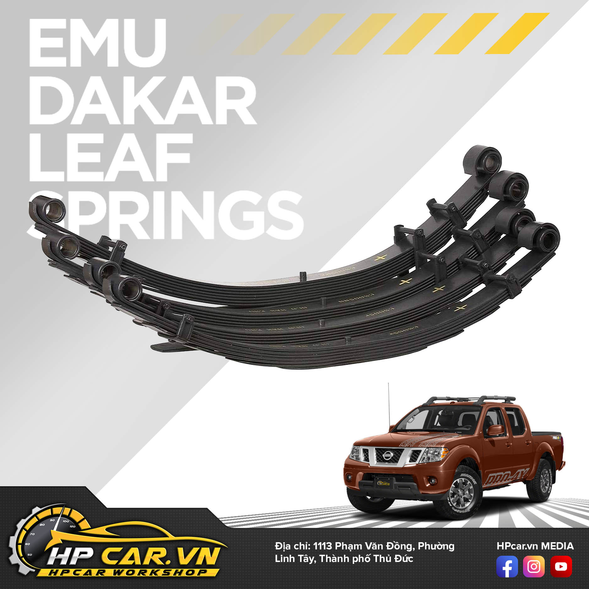 Phuộc OME NISSAN NAVARA D40 ST-X 550 (2011 - 2015) 5 Emu Dakar Leaf Springs 12