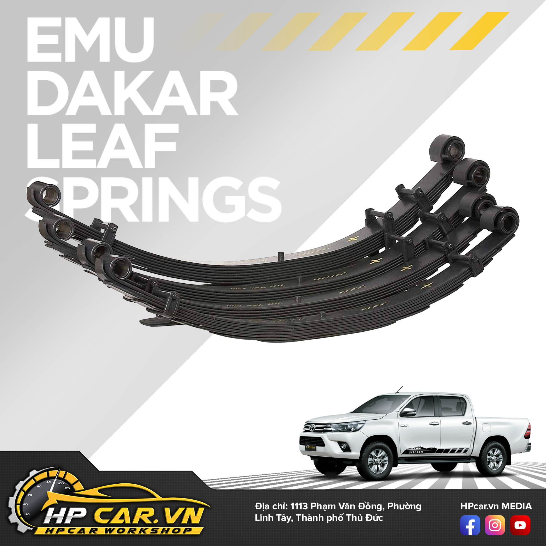 Phuộc OME TOYOTA HILUX (2015 - 2018) 5 Emu Dakar Leaf Springs 14