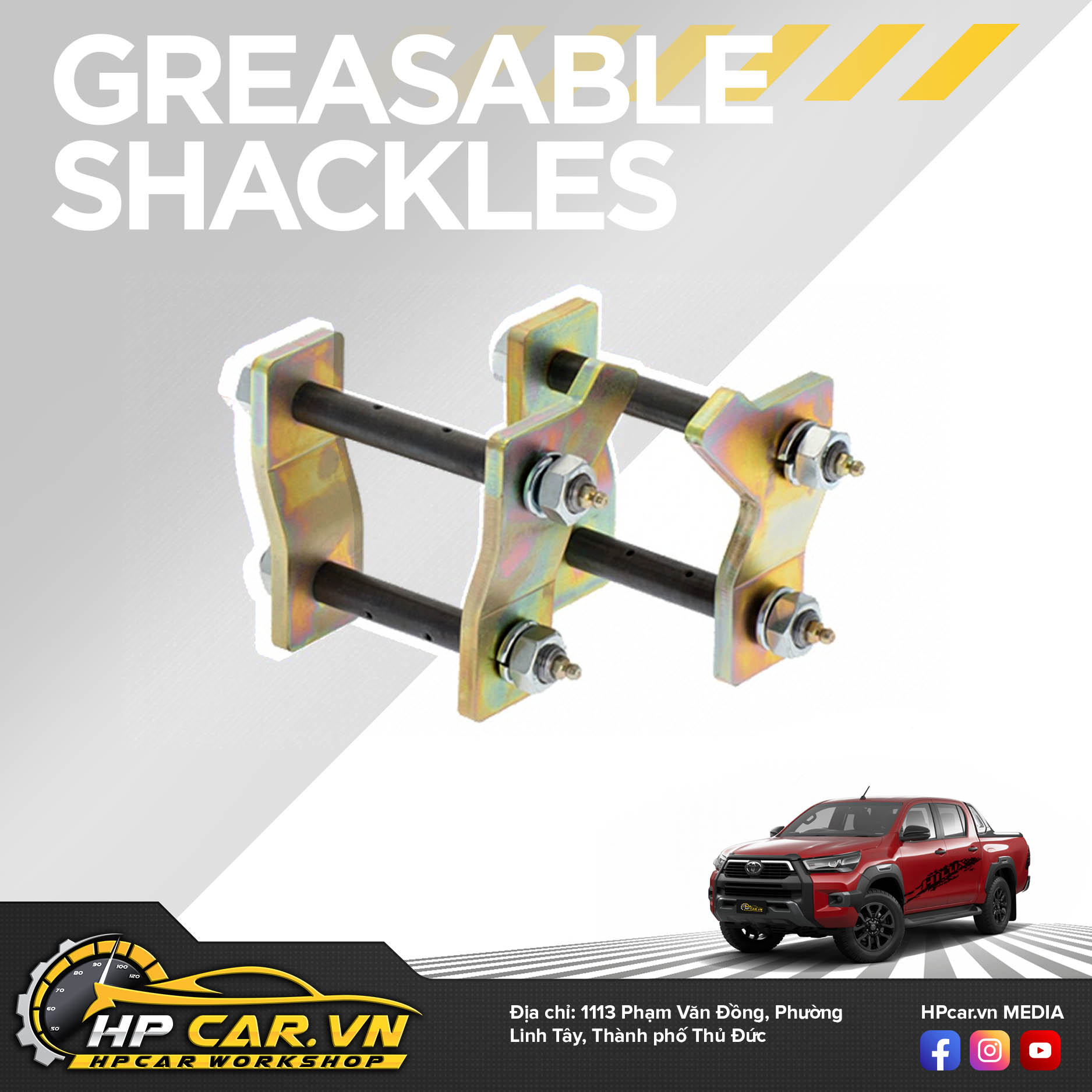 Phuộc OME TOYOTA HILUX (2018 - PRESENT) 5 Greasable Shackles 10