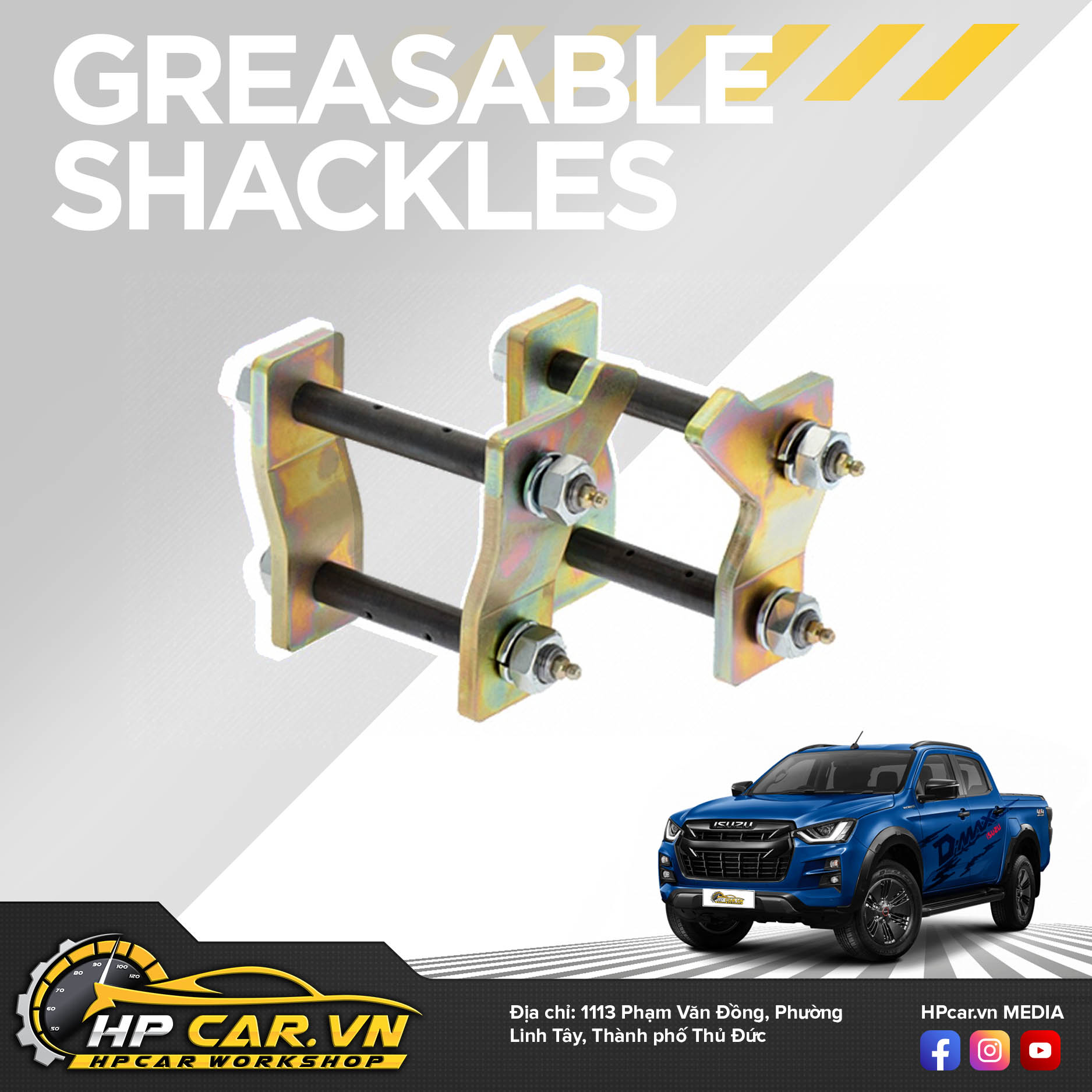 Phuộc OME ISUZUD-MAX (2016 - PRESENT) 6 Greasable Shackles 2