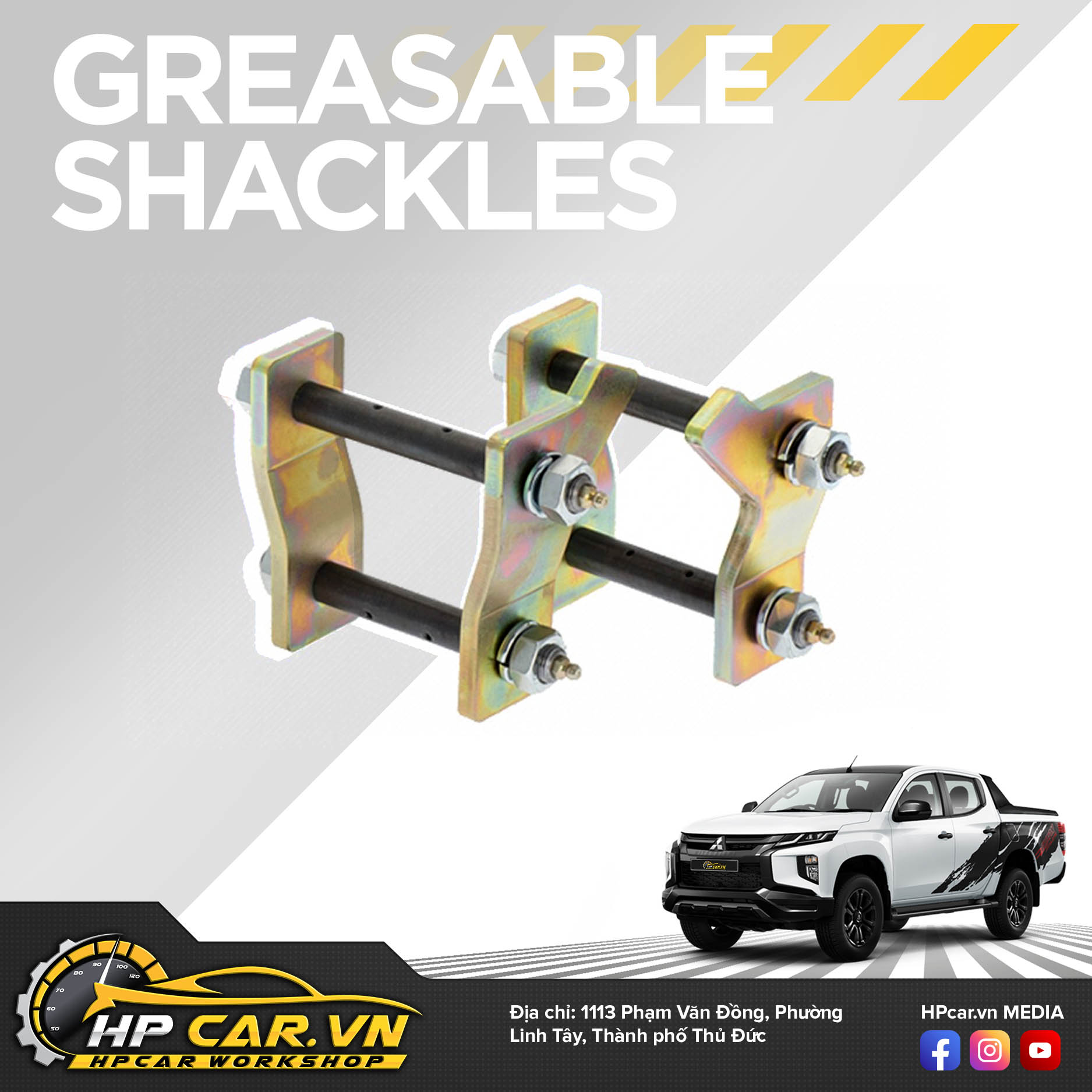 Phuộc OME MITSUBISHI TRITON MR (2019 - PRESENT) 6 Greasable Shackles 6