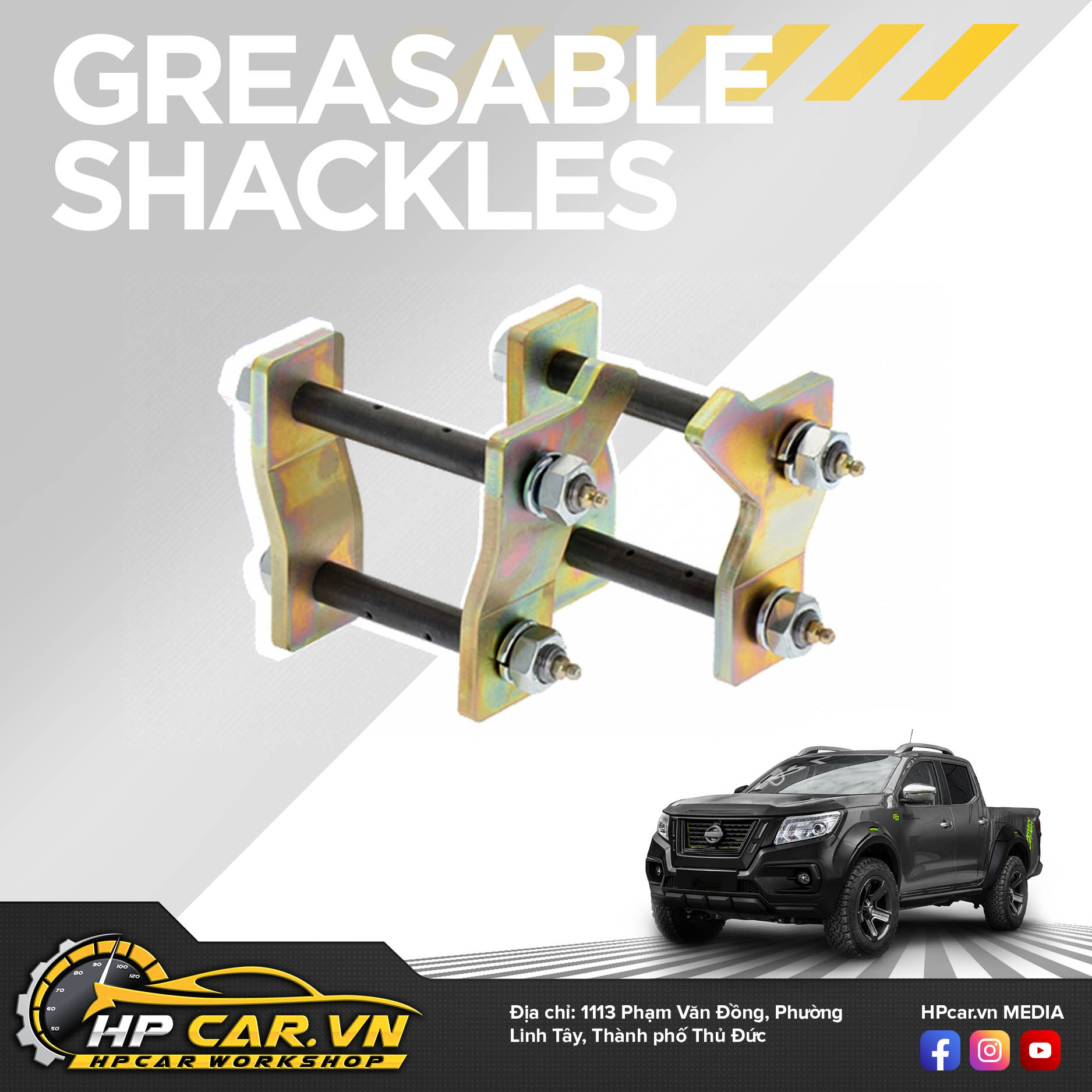 Phuộc OME NISSAN NAVARA NP300 VL (2015 - PRESENT) 7 Greasable Shackles 8