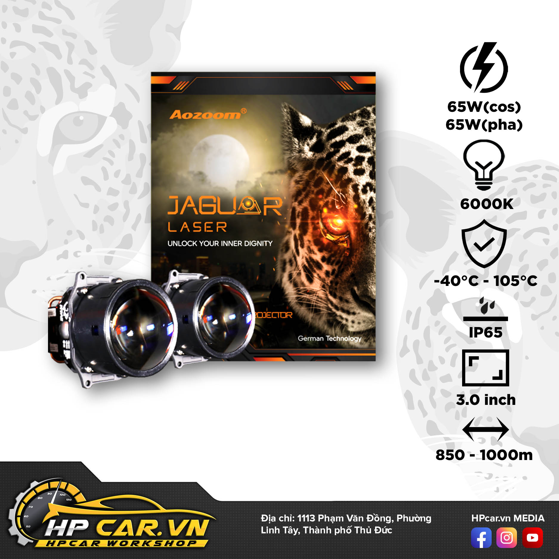 Aozoom LED LIGHT Z18 PRO 5 Bi Laser Aozoom Jaguar Light