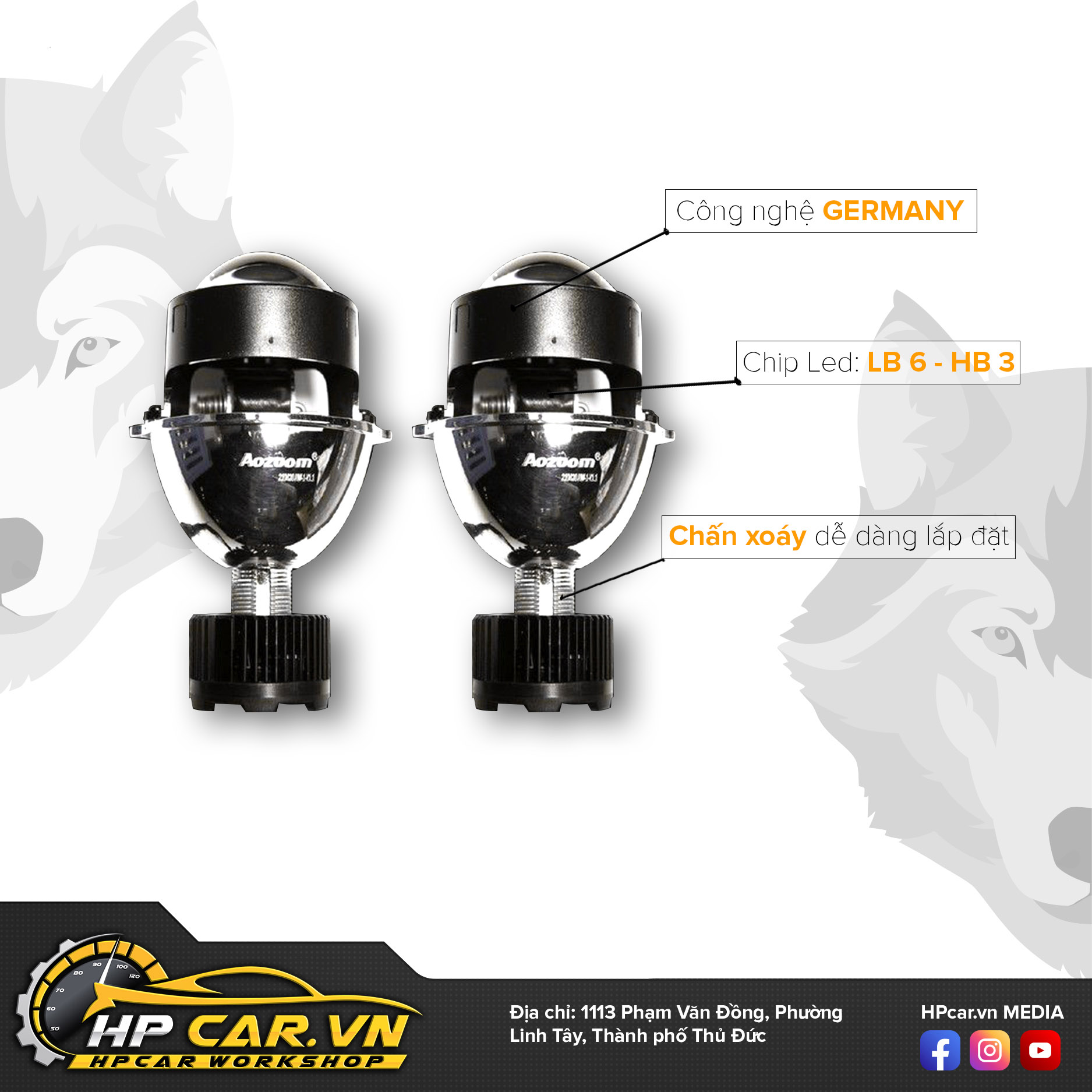 Bi Led Aozoom White Wolf Light – 2.0 inch 5 White Wolf Light – 2.0 inch