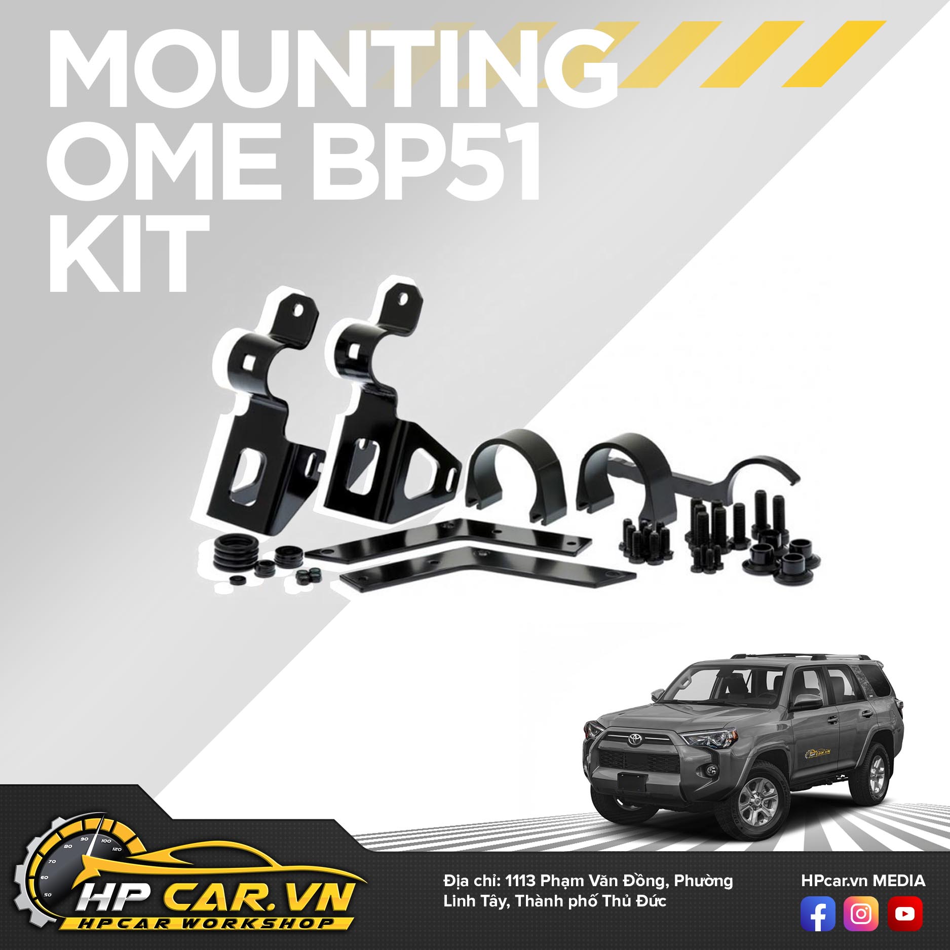 Phuộc OME BP-51 TOYOTA 4RUNNER ( 2010 - PRESENT) 5 Moungting kit ome bp51 6