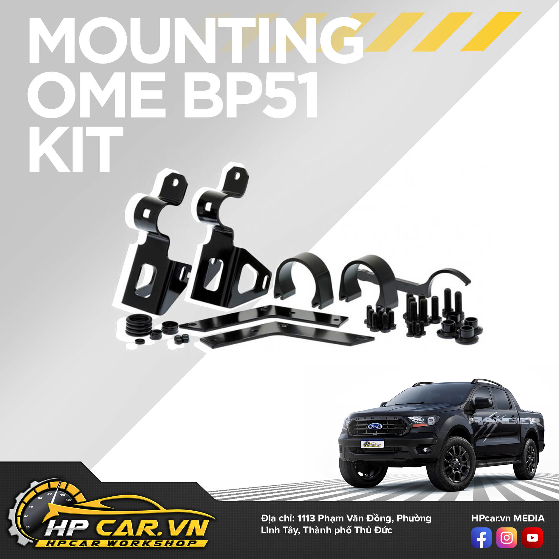 Phuộc OME BP-51 FORD RANGER (2011 - 2018) 6 Moungting kit ome bp51 7