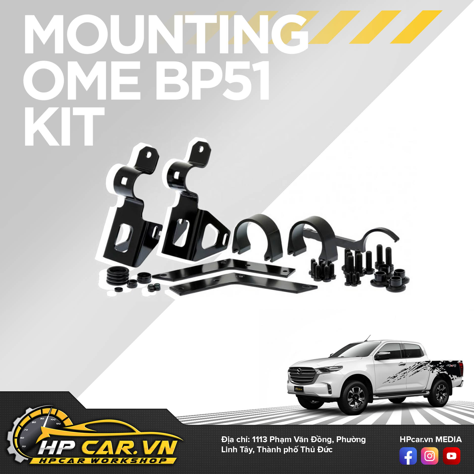 Phuộc OME BP-51 MAZDA BT-50 (2011 - 2020) 6 Moungting kit ome bp51 8
