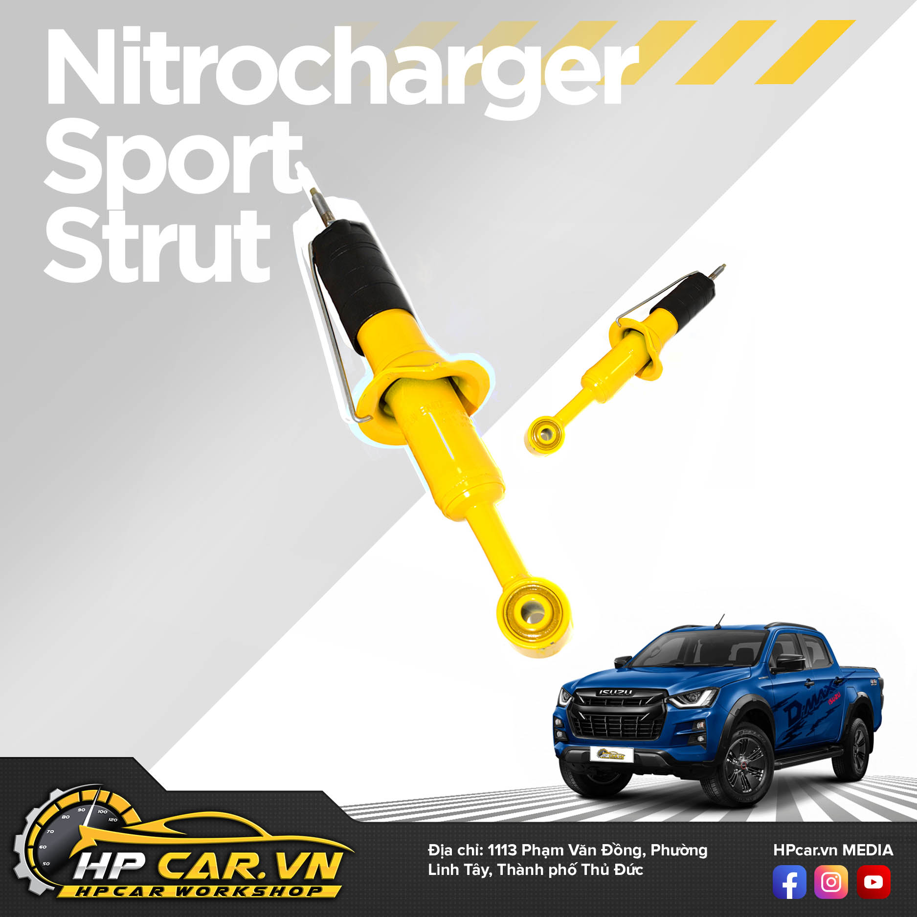 Phuộc OME ISUZUD-MAX (2016 - PRESENT) 8 Nitrocharger Sport Strut 4