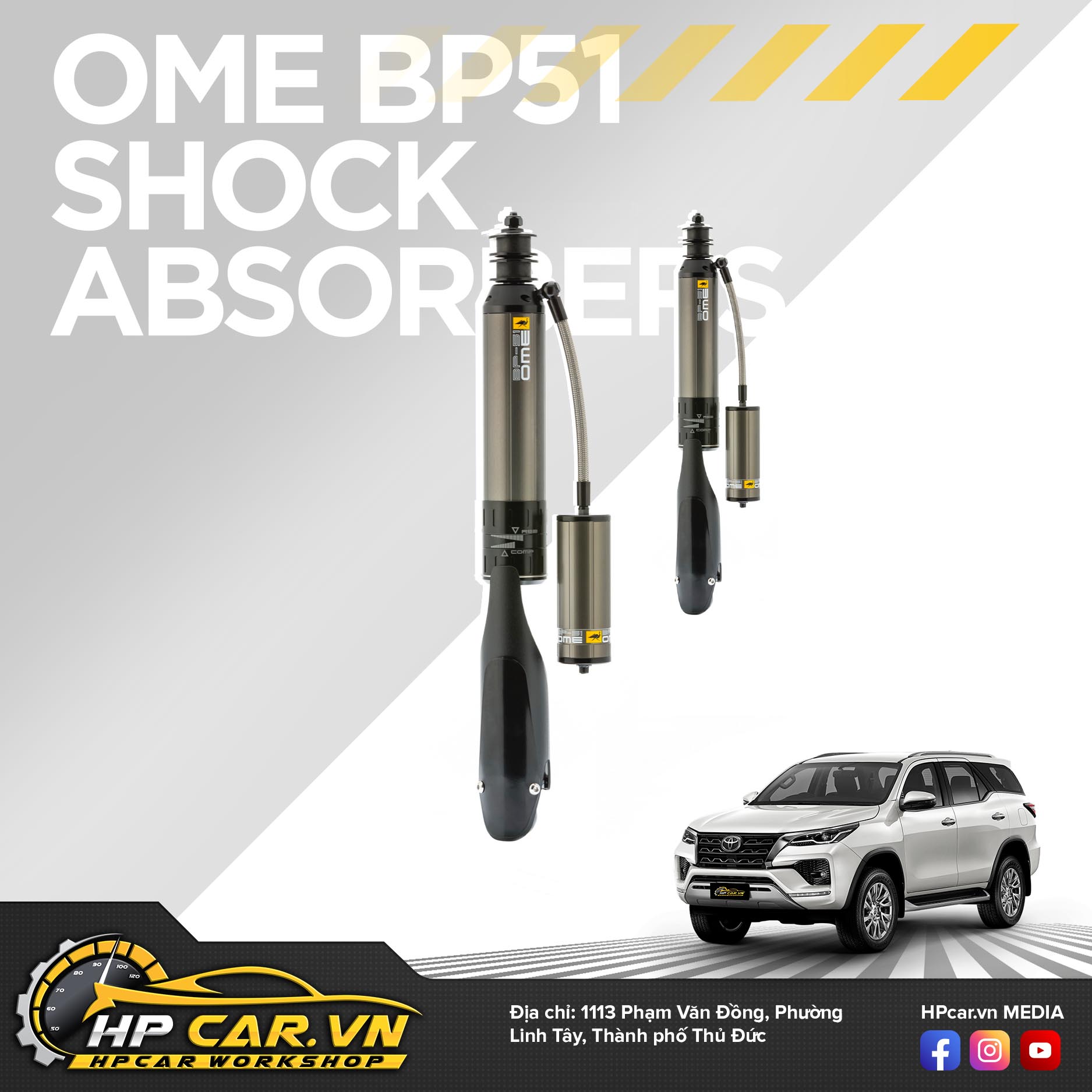 Phuộc OME BP-51 TOYOTA FORTUNER(2015 - PRESENT) 6 OME BP 51 Bypass Shock Absorbers 2
