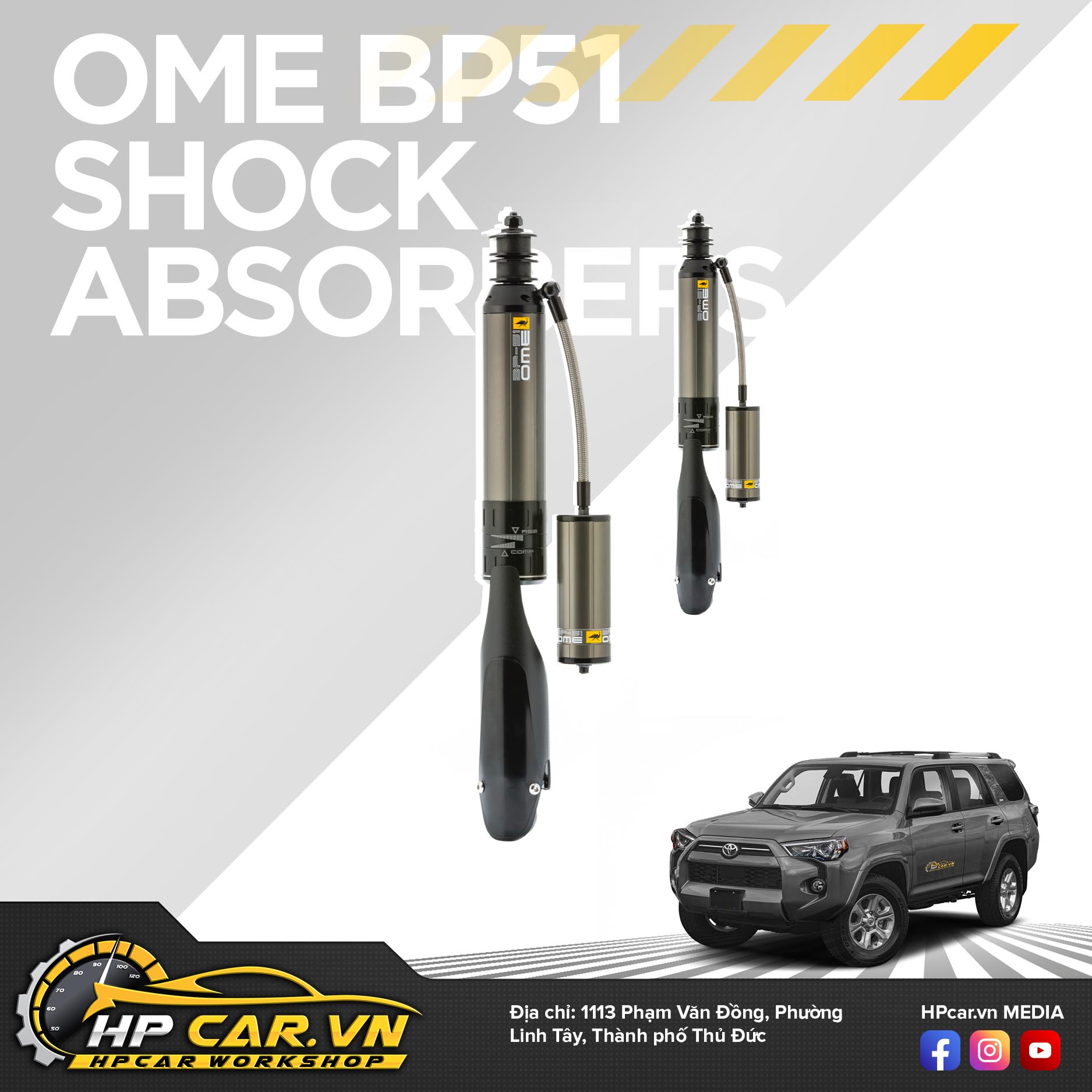 Phuộc OME BP-51 TOYOTA 4RUNNER ( 2010 - PRESENT) 6 OME BP 51 Bypass Shock Absorbers 5