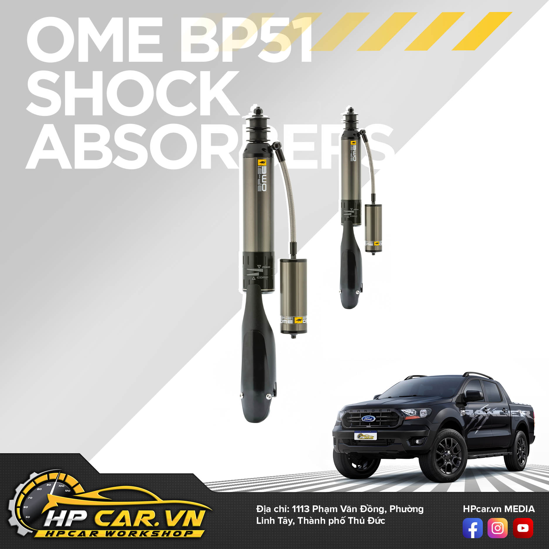 Phuộc OME BP-51 FORD RANGER (2011 - 2018) 7 OME BP 51 Bypass Shock Absorbers 6