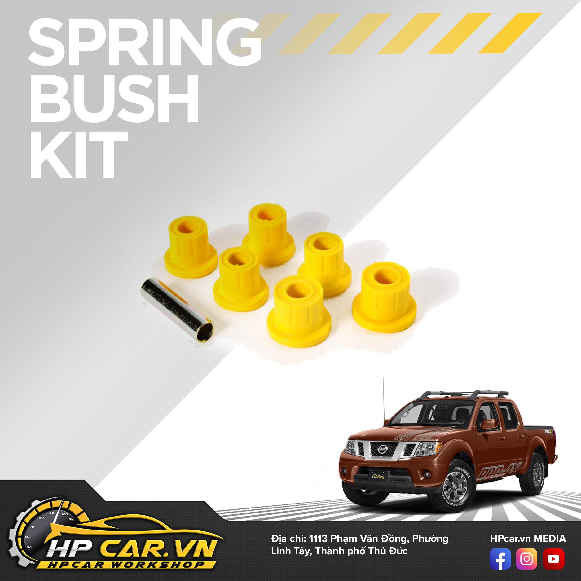 Phuộc OME NISSAN NAVARA D40 ST-X 550 (2011 - 2015) 9 Spring Bush Kit 7
