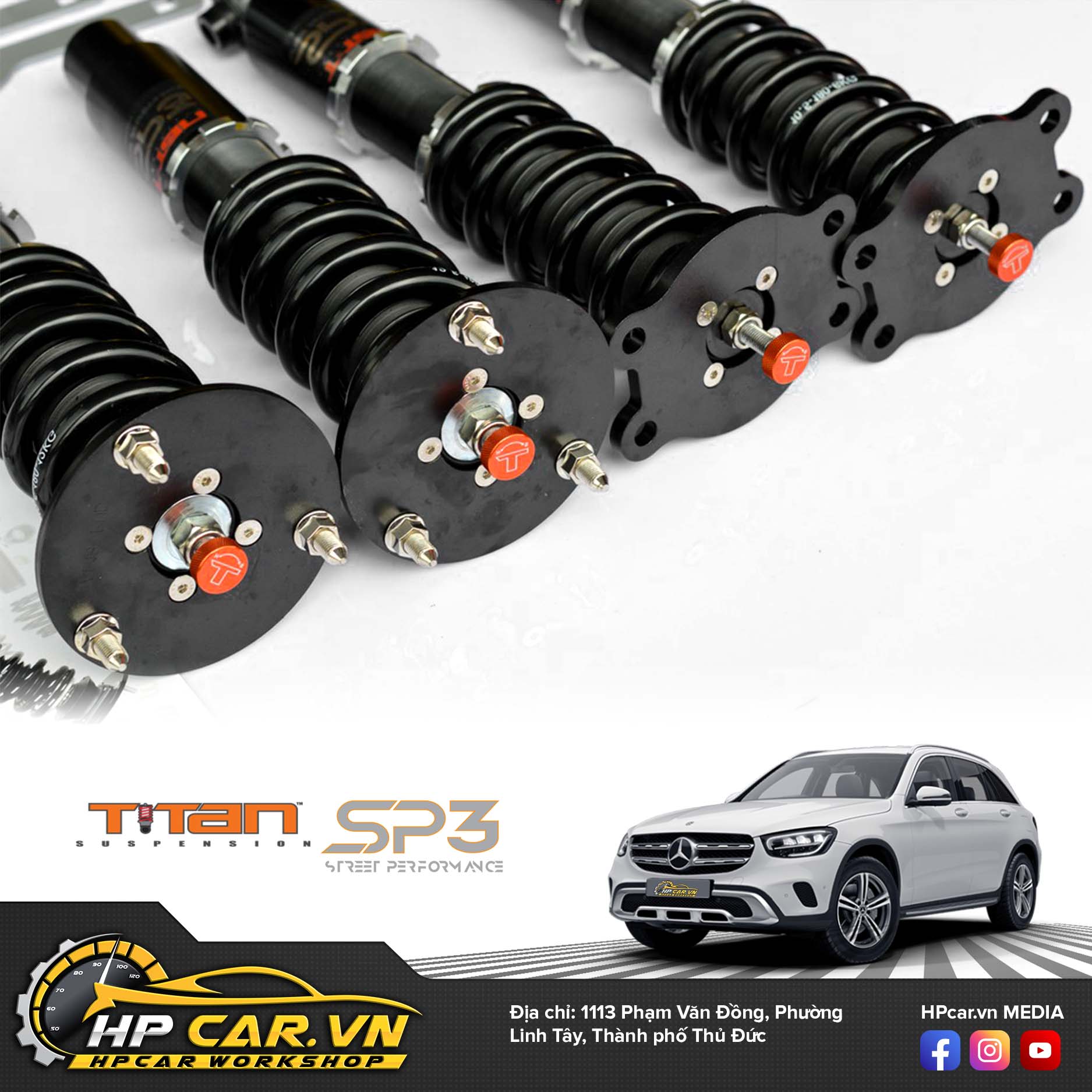 Phuộc TITAN SP3 TiTAN SP-3 MERCEDES BENZ GLC-CLASS 5 TITANS3