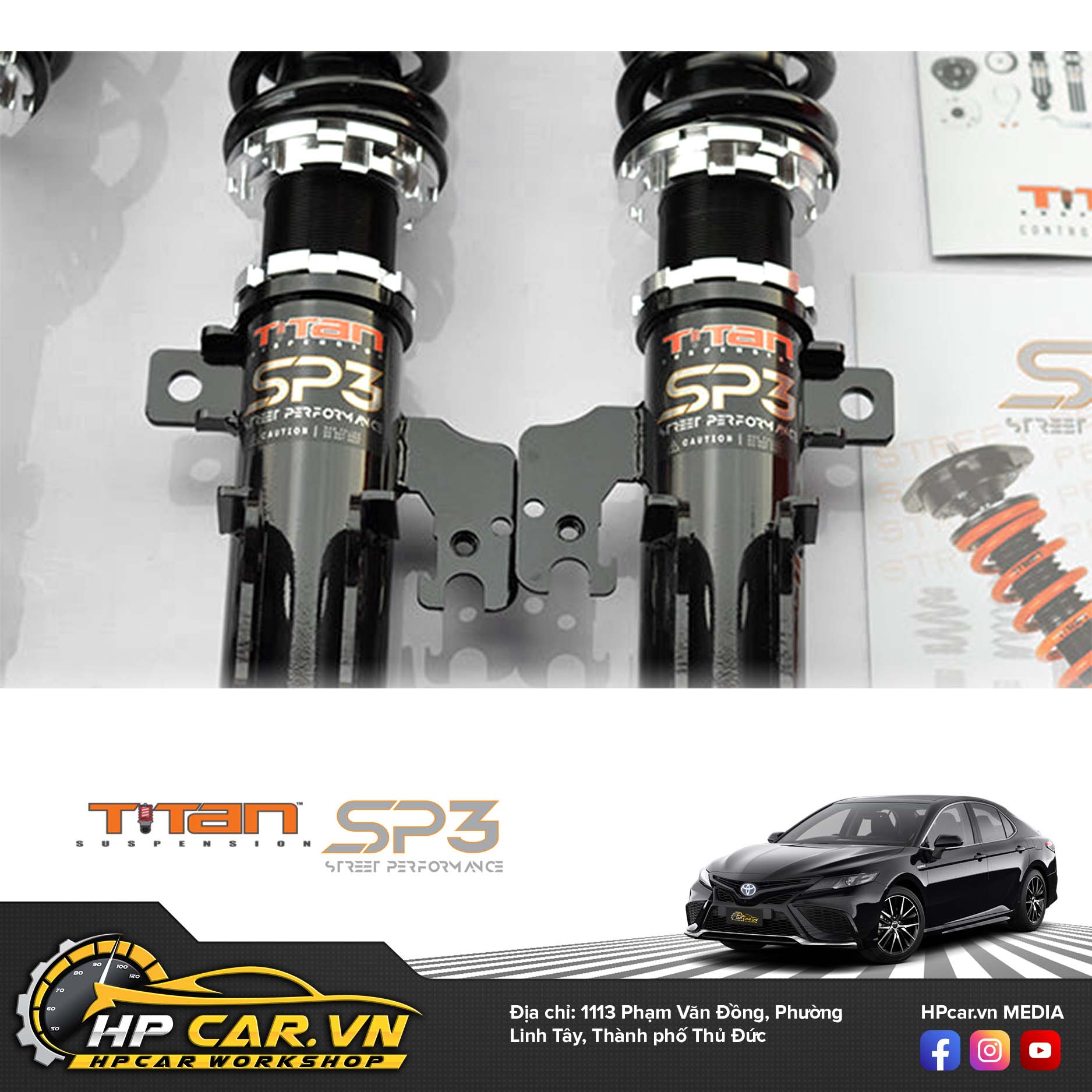 Phuộc TITAN SP3 TOYOTA CAMRY AURION ACV40 GSV40 4 TOYOTA CAMRY AURION ACV40 GSV40 TITAN SP 3 COILOVER SUSPENSION KIT1