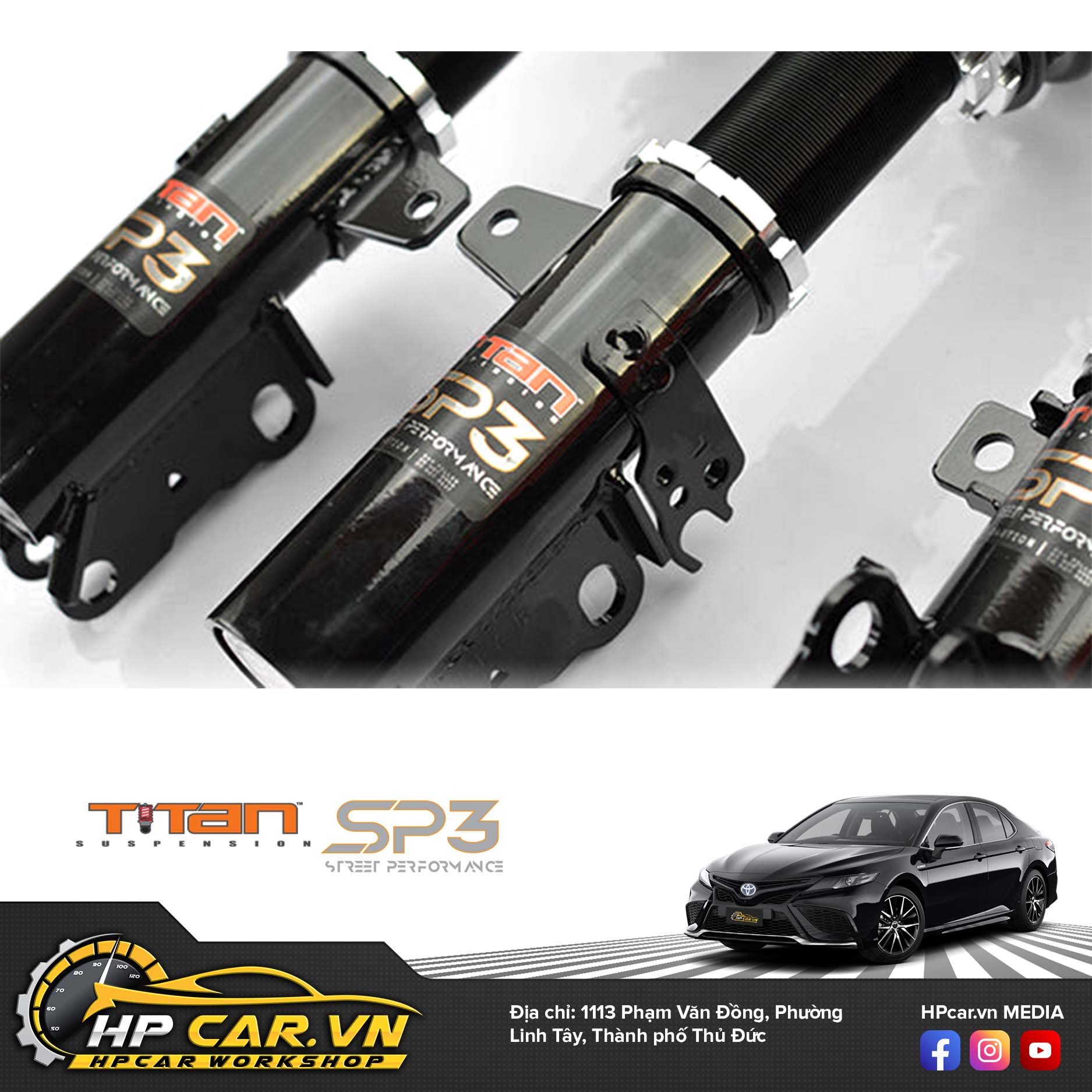 Phuộc TITAN SP3 TOYOTA CAMRY AURION ACV40 GSV40 6 TOYOTA CAMRY AURION ACV40 GSV40 TITAN SP 3 COILOVER SUSPENSION KIT3
