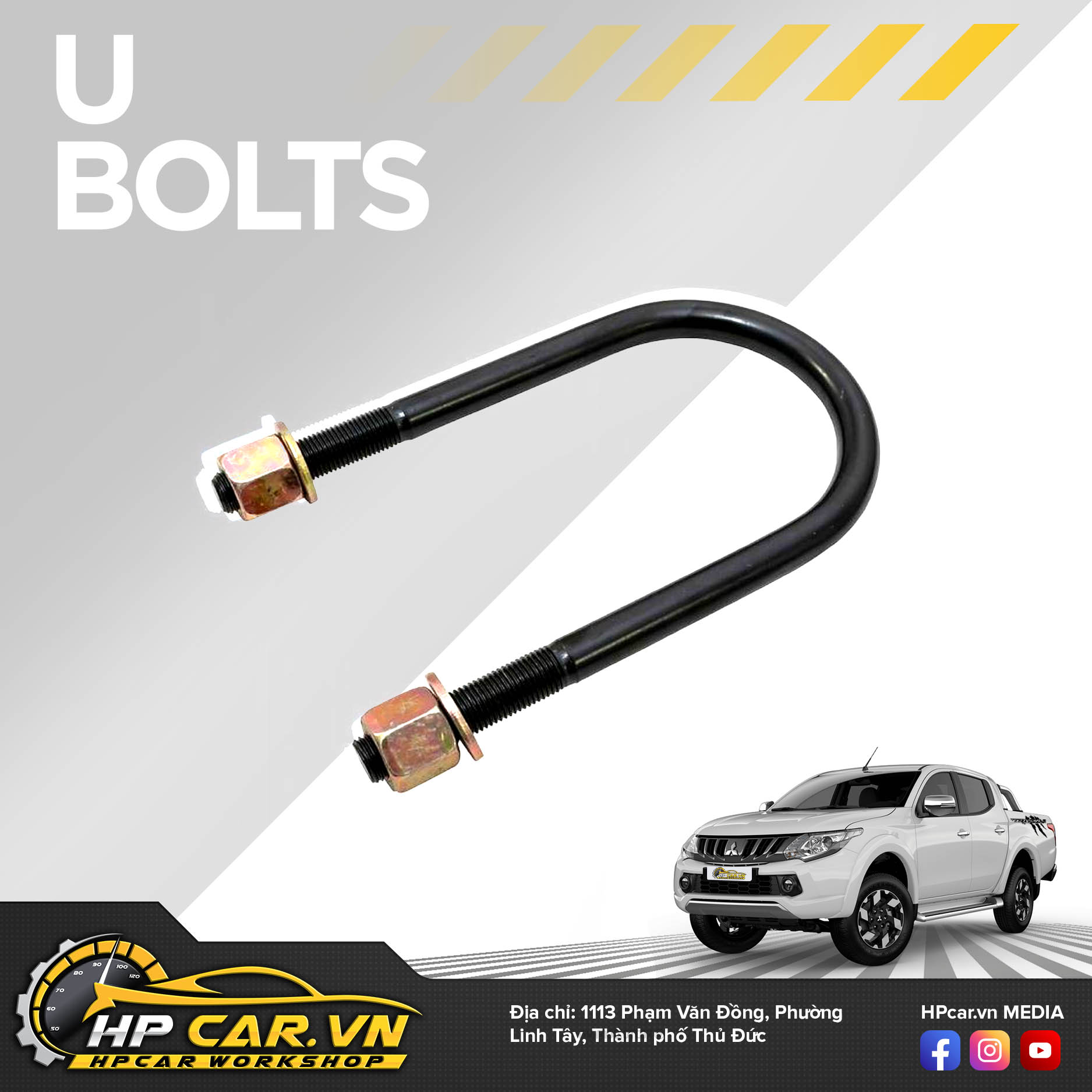 Phuộc OME MITSUBISHI TRITON MQ (2015 - 2018) 10 U Bolts 5