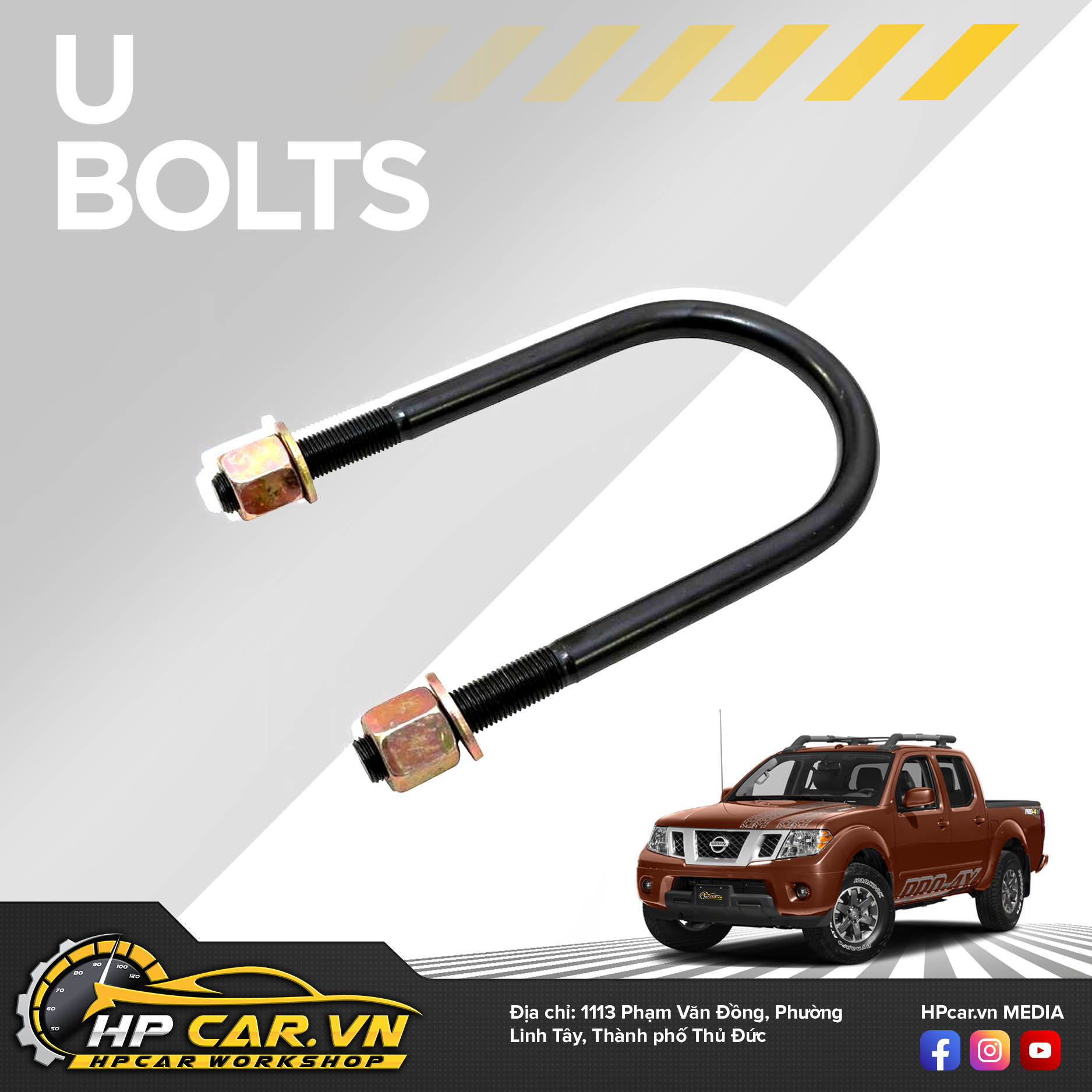 Phuộc OME NISSAN NAVARA D40 ST-X 550 (2011 - 2015) 10 U Bolts 7