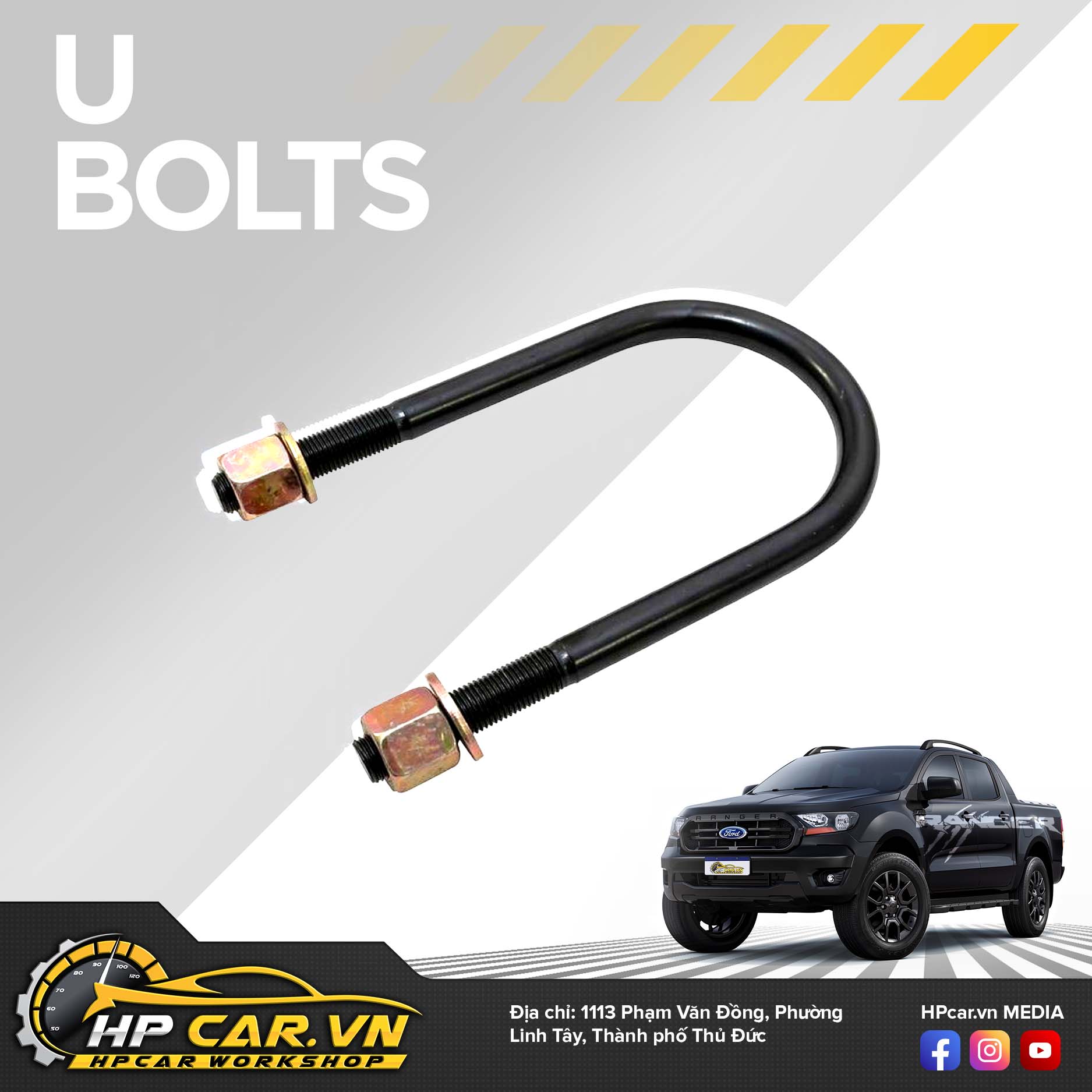 Phuộc OME FORD RANGER PXII (2015 - 2018) 11 U Bolts