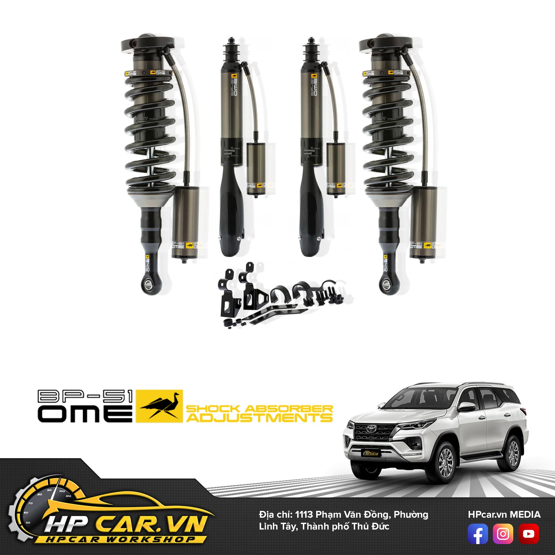 Phuộc OME BP-51 TOYOTA FORTUNER(2015 - PRESENT) 3 bp 51 fortuner 2015