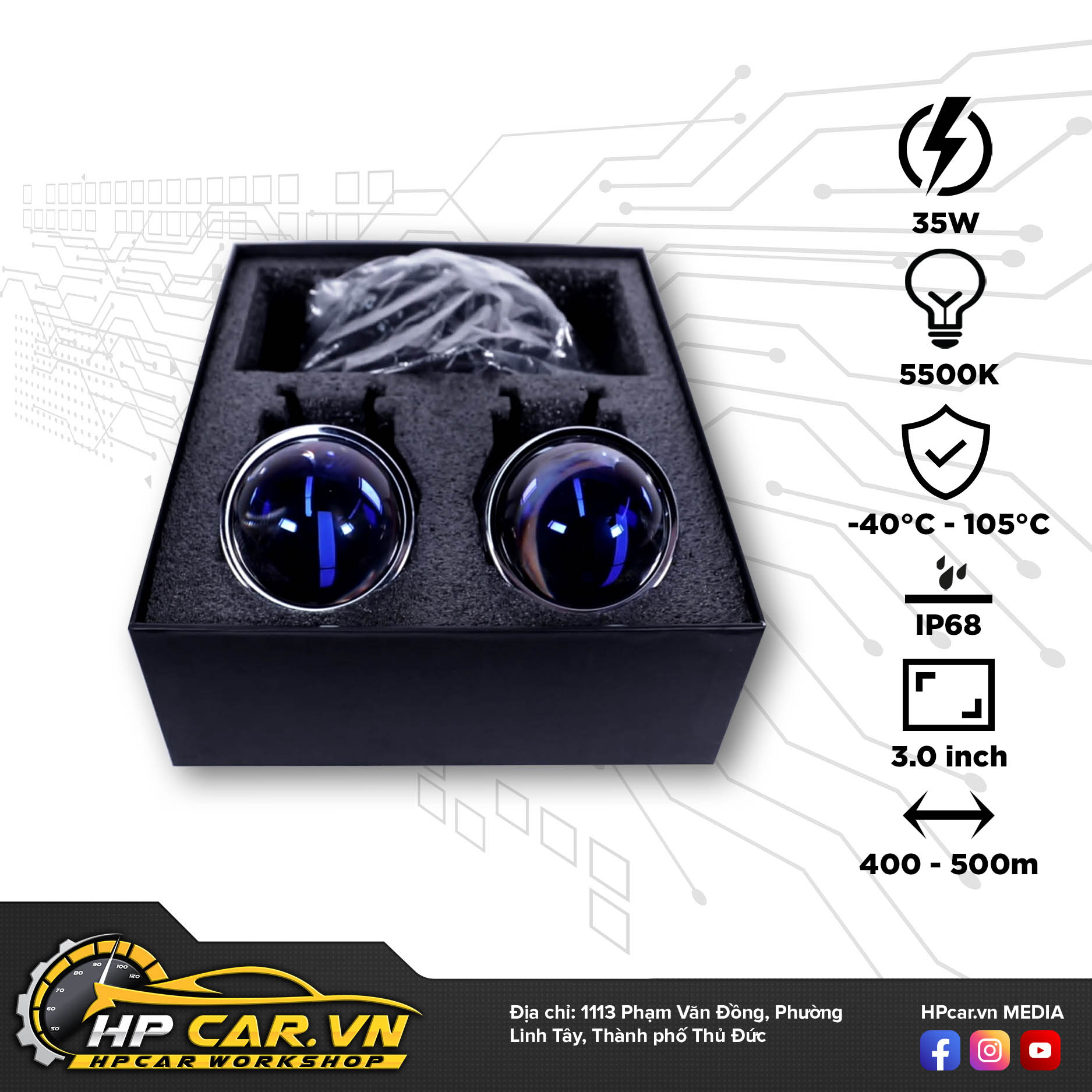 Bi Xenon Aozoom G9 Fog Light 5 G9 Fog Light cho ô tô