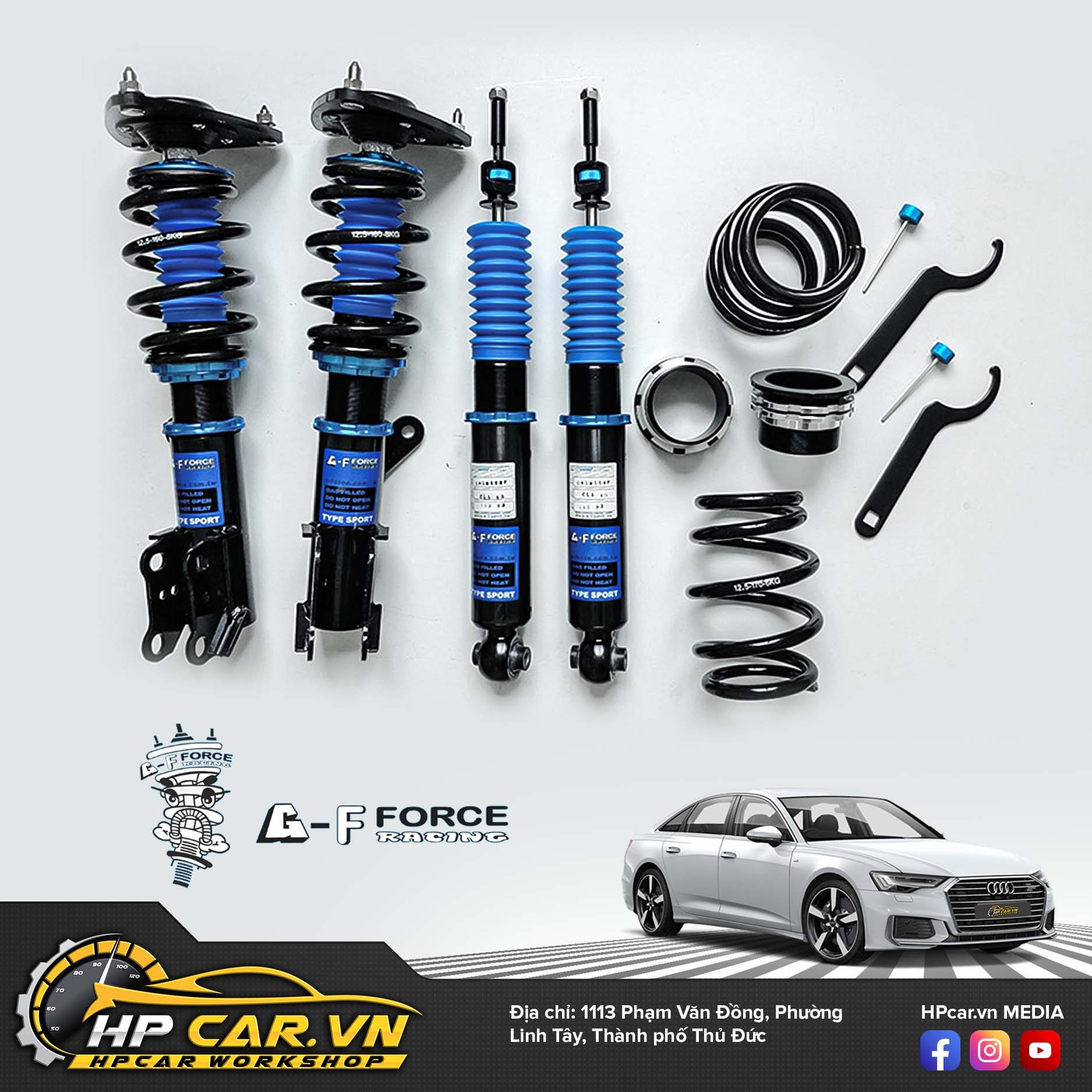 Phuộc g-f force racing AUDI A6 3 AUDI A6