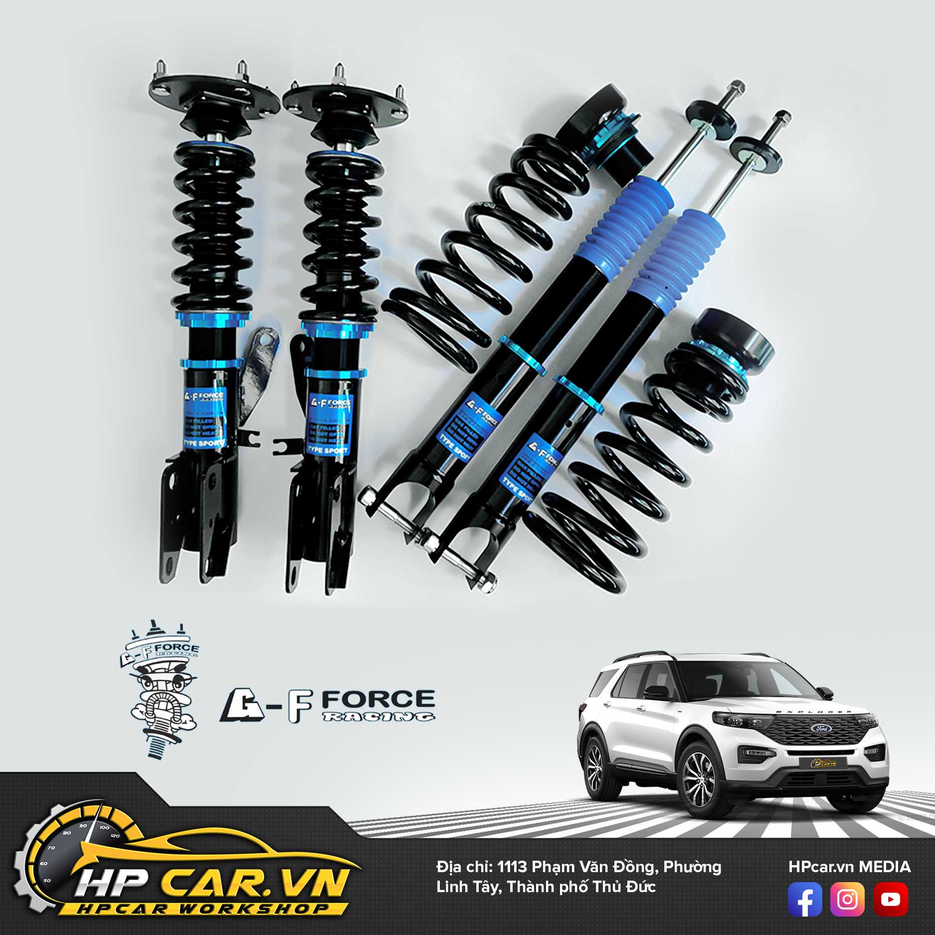 Phuộc g-f force racing Ford Explorer 3 Ford