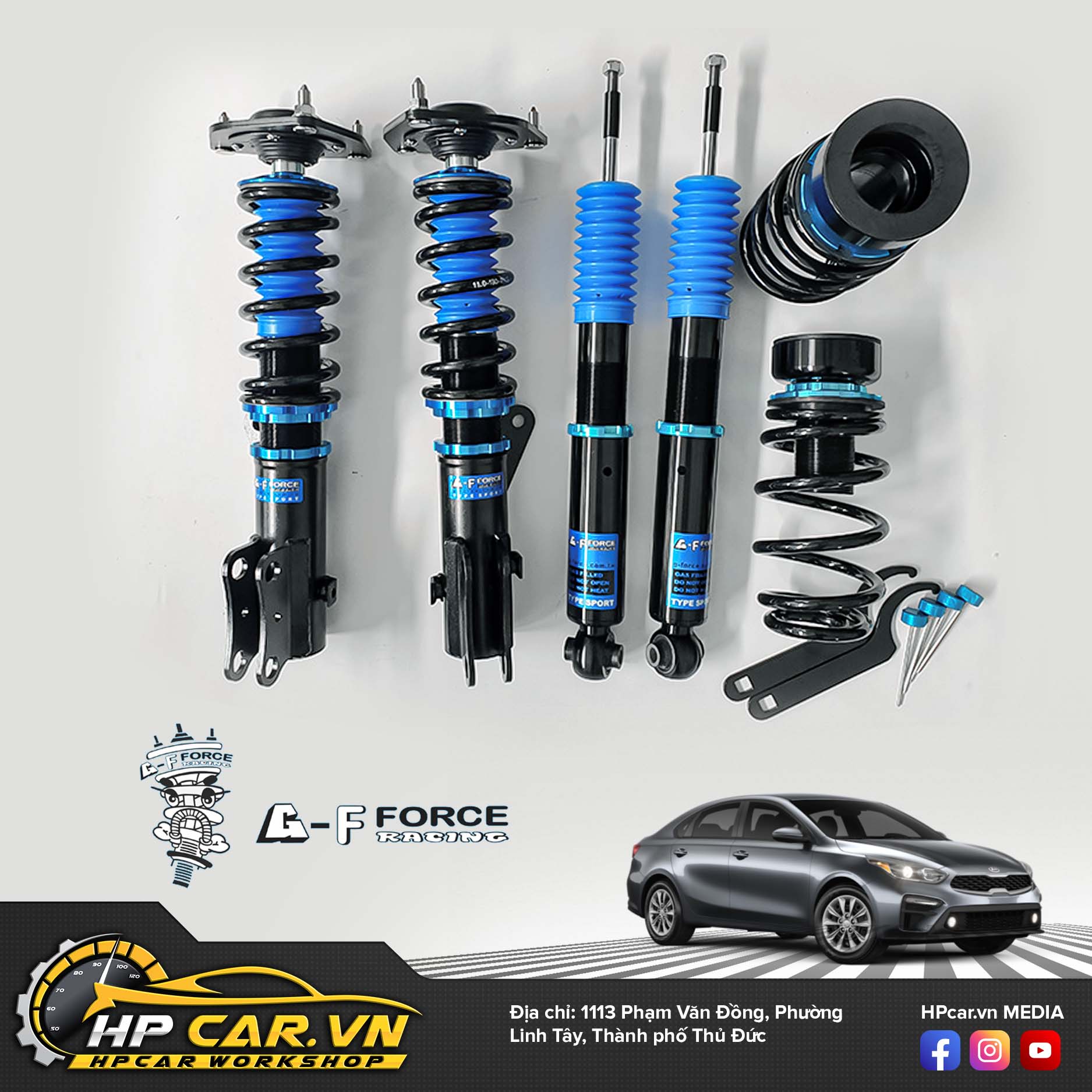Phuộc g-f force racing Kia Cerato 3 Kia Cerato