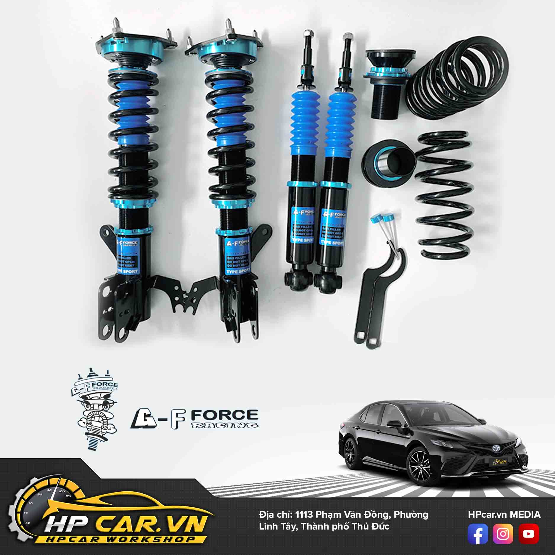 Phuộc g-f force racing Toyota Camry 3 vinfast lux sa a2.0