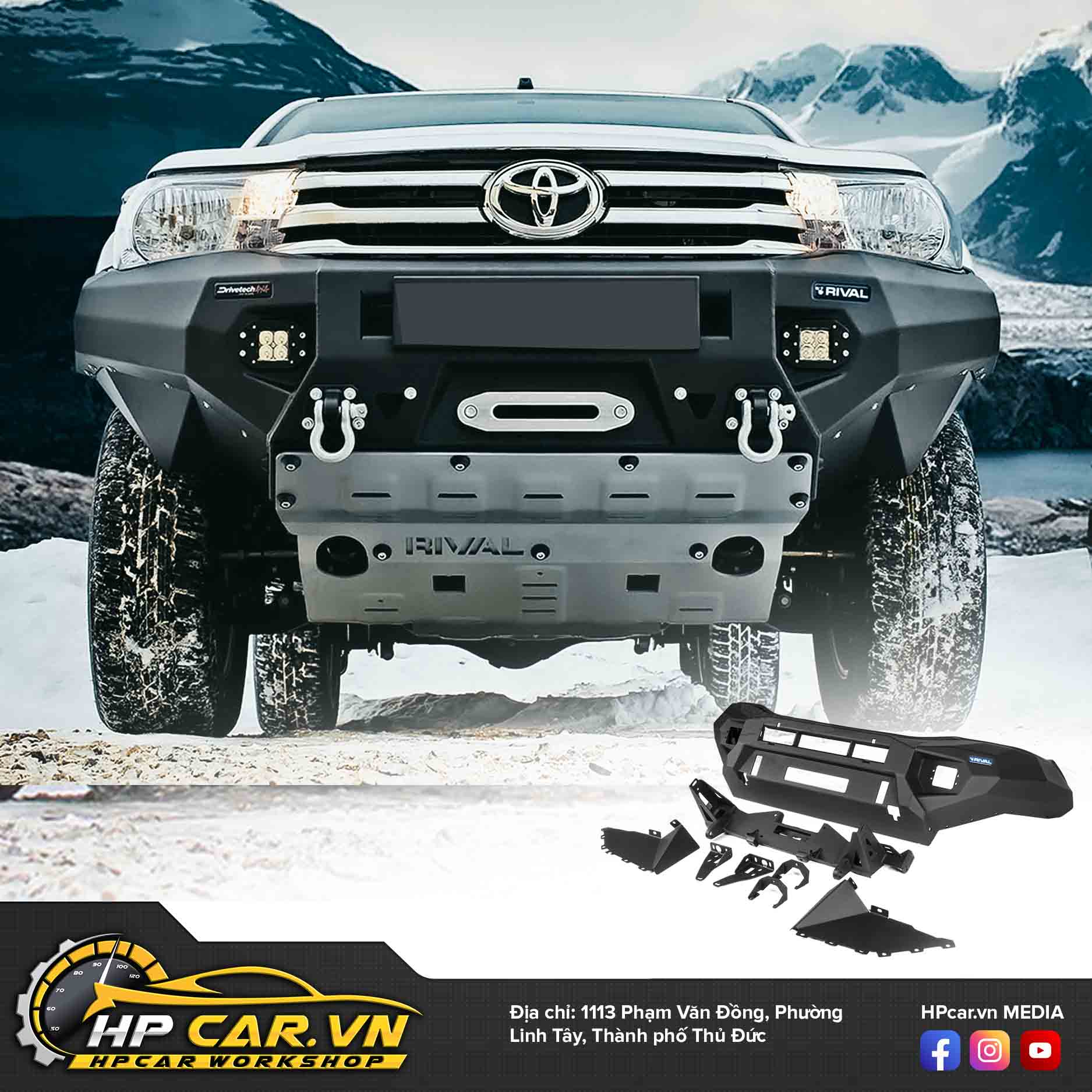CẢN TRƯỚC RIVAL HỢP KIM NHÔM CHO TOYOTA HILUX 5 CAN TRUOC RIVAL HOP KIM NHOM CHO TOYOTA HILUX 2