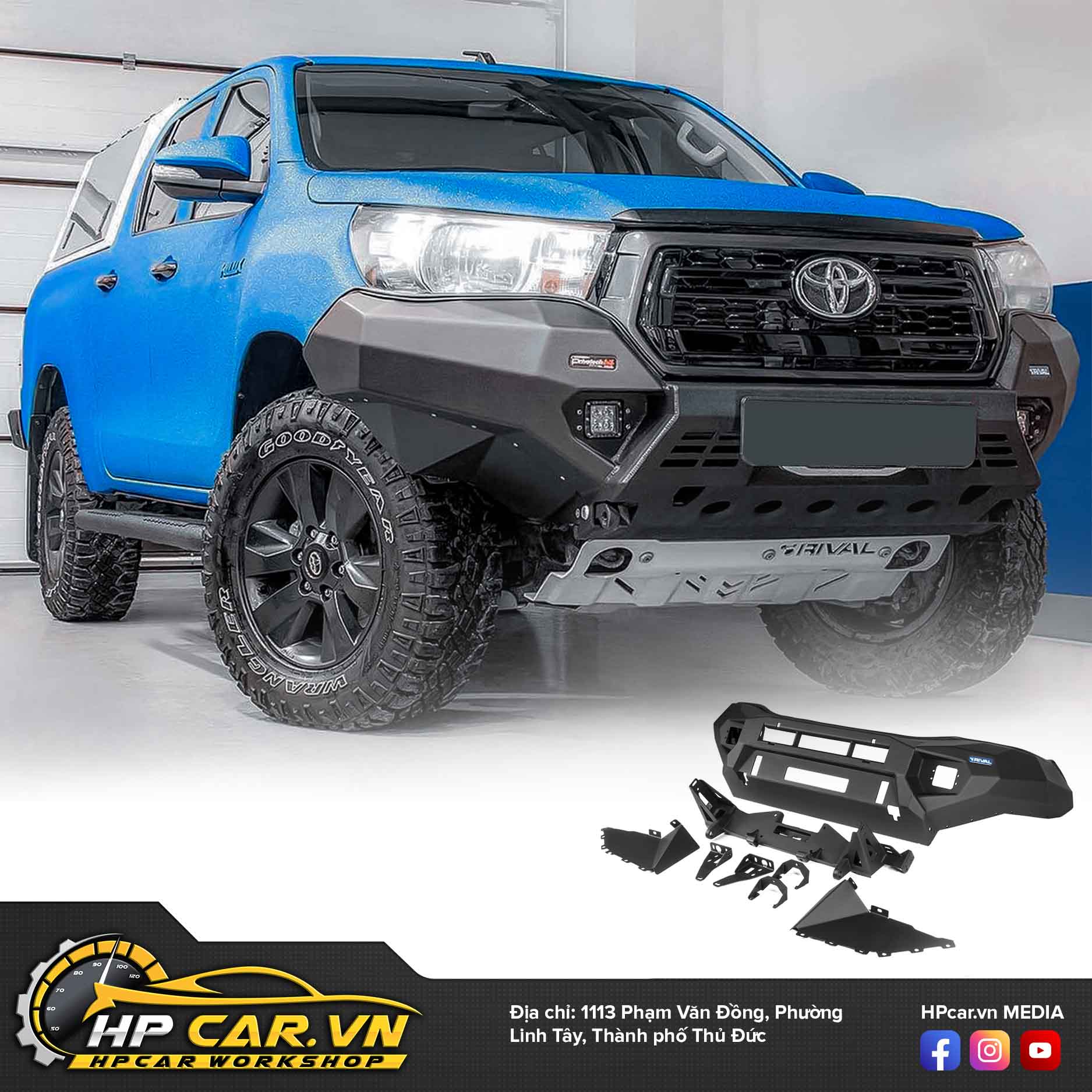 CẢN TRƯỚC RIVAL HỢP KIM NHÔM CHO TOYOTA HILUX 6 CAN TRUOC RIVAL HOP KIM NHOM CHO TOYOTA HILUX 3