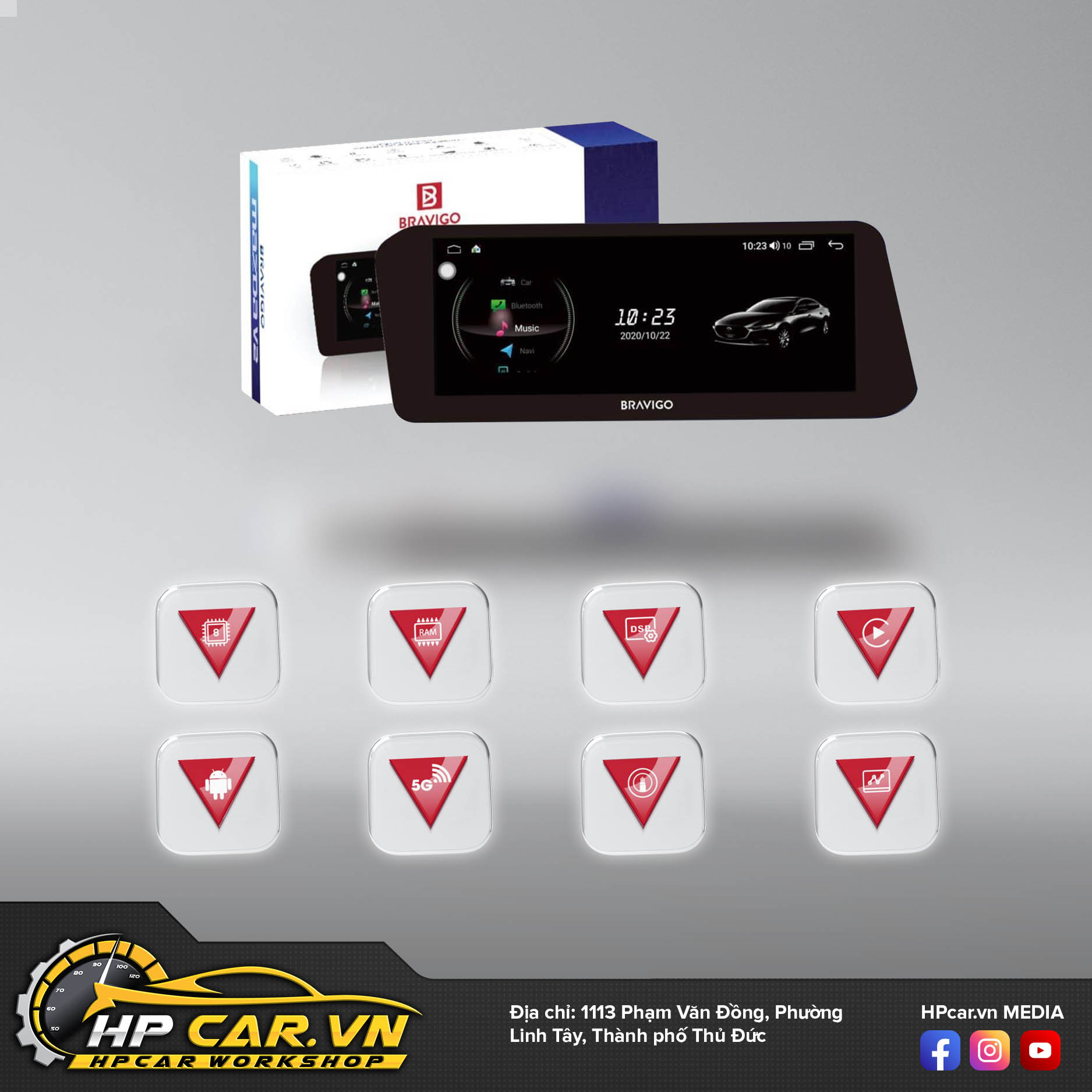 Màn hình Android Bravigo dành cho xe Mazda 4 bravigo mazda 3 2020 1 1