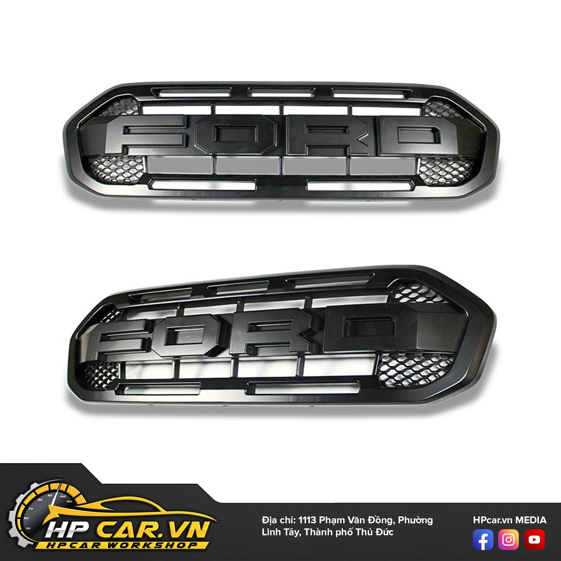 Lưới Tản Nhiệt - Mặt Ga Lăng Dành Cho Xe Ford Ranger XLS & Ford Ranger 3 luoi tan nhiet raptor