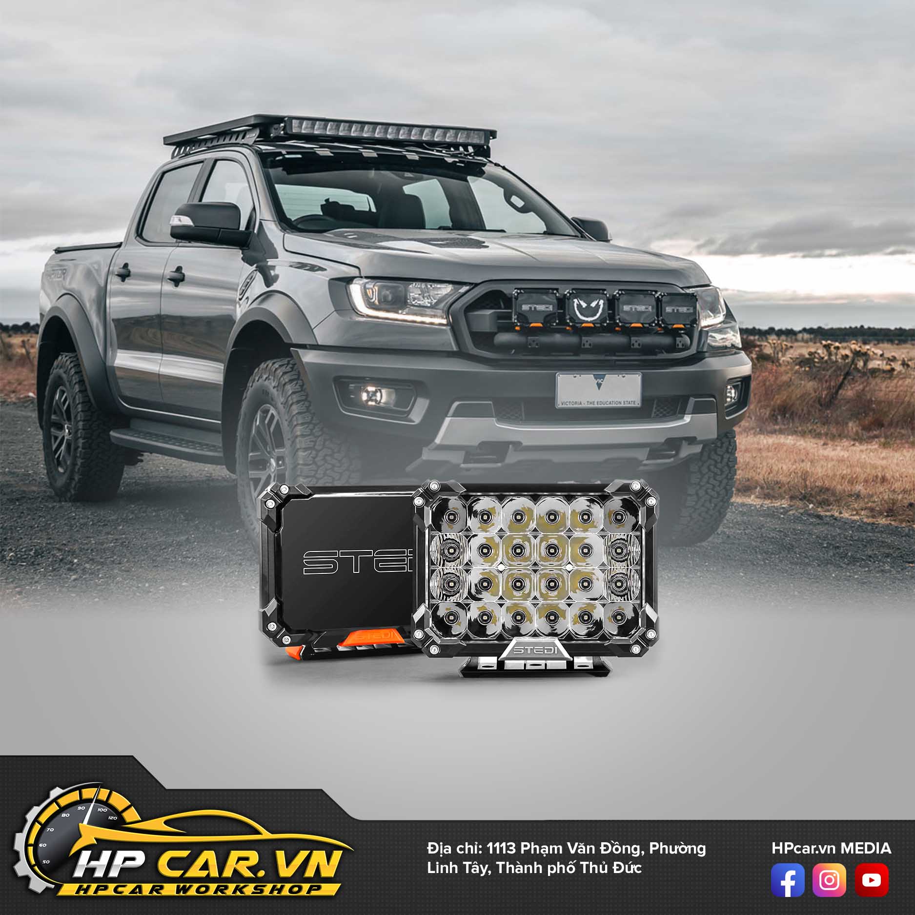 CẶP ĐÈN LED DRIVING LIGHT STEDI QUAD PRO 5 CAP DEN LED DRIVING LIGHT STEDI QUAD PRO 4