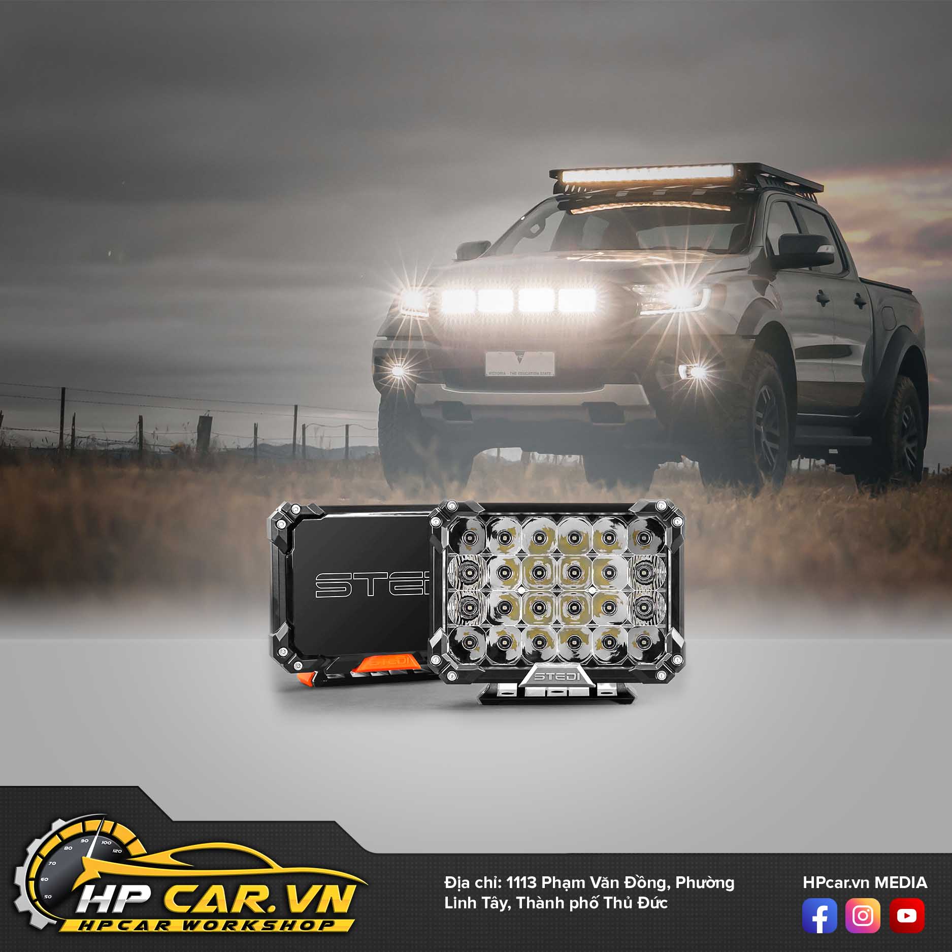 CẶP ĐÈN LED DRIVING LIGHT STEDI QUAD PRO 6 CAP DEN LED DRIVING LIGHT STEDI QUAD PRO 5