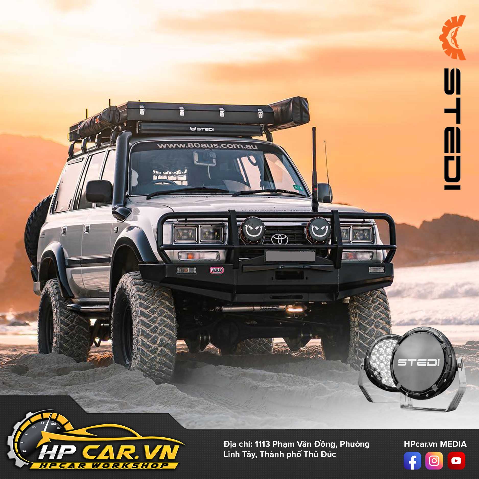 CẶP ĐÈN LED STEDI TYPE-X 7 INCH 3 CAP DEN LED STEDI TYPE X 7 INCH 1