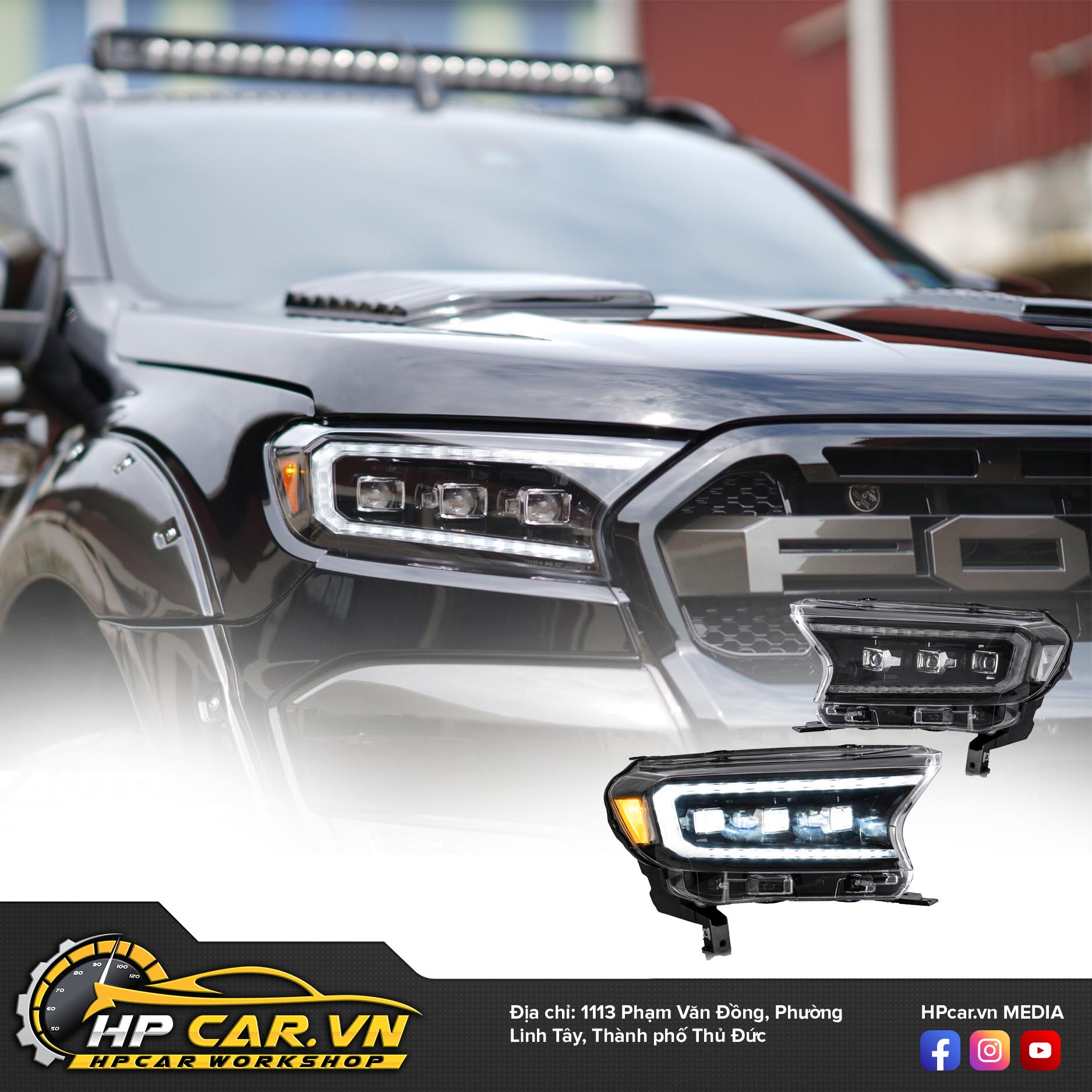 CỤM ĐÈN PHA BI LED 3 BEAM PHONG CÁCH BUGATTI 4 CUM DEN PHA BI LED 3 BEAM PHONG CACH BUGATTI 1