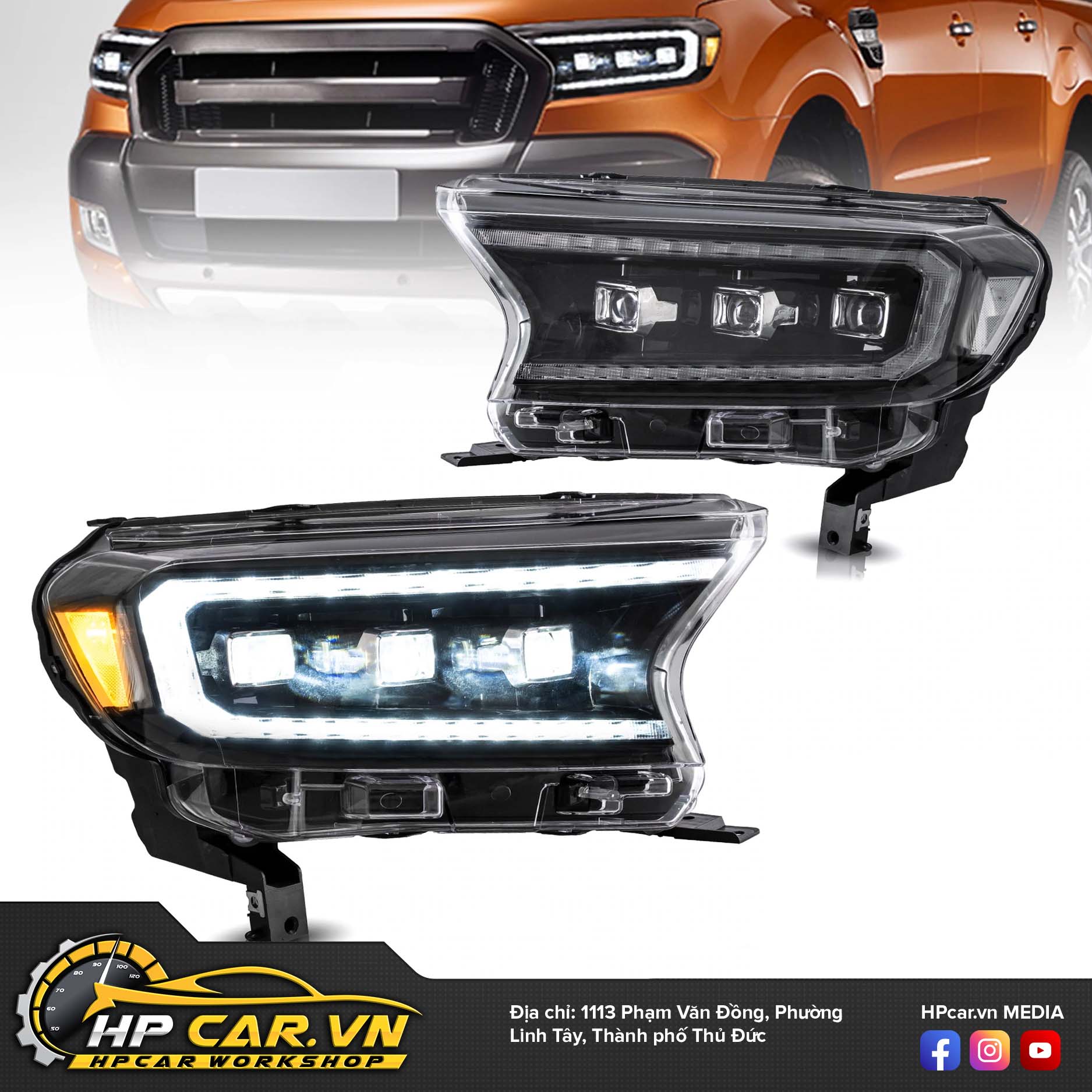 CỤM ĐÈN PHA BI LED 3 BEAM PHONG CÁCH BUGATTI 3 CUM DEN PHA BI LED 3 BEAM PHONG CACH BUGATTI