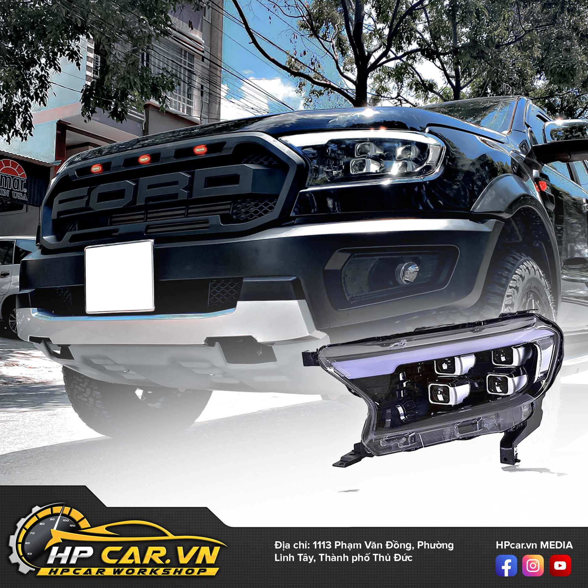 CỤM ĐÈN PHA BI LED 4 BEAM 4 CUM DEN PHA BI LED 4 BEAM 1