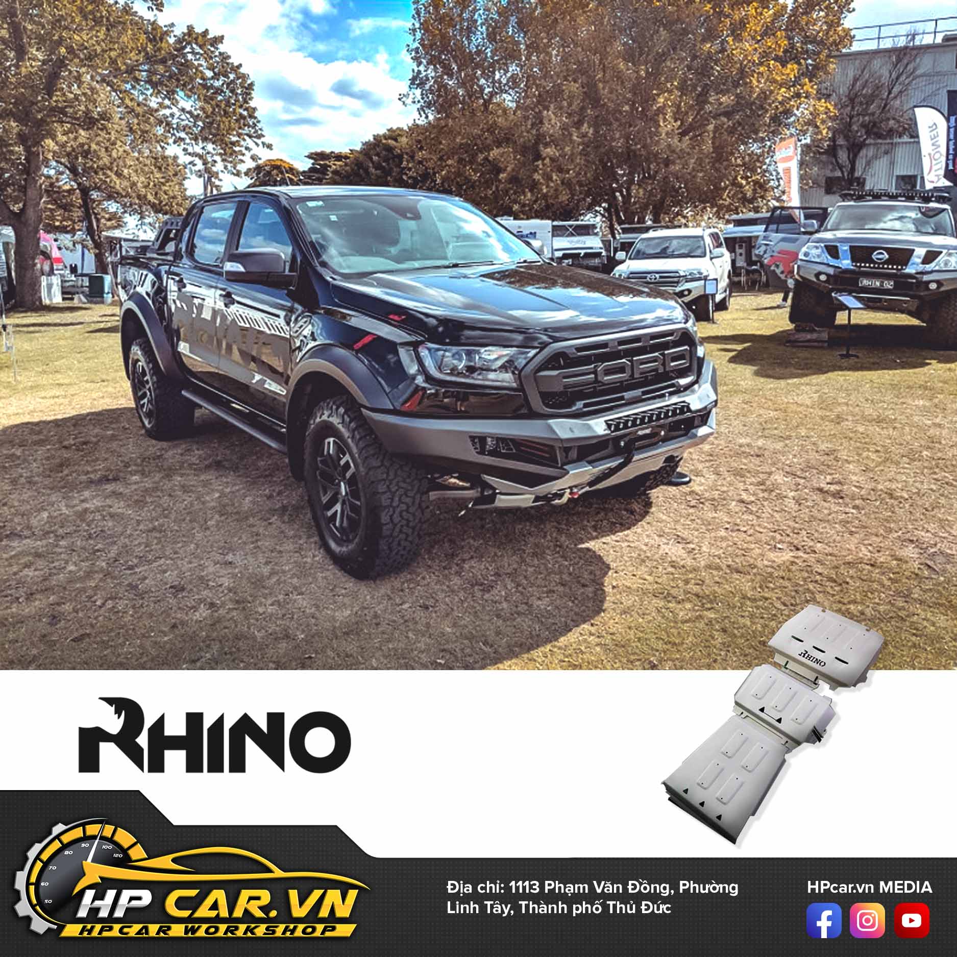 GIÁP GẦM RHINO CHO FORD RANGER RAPTOR – HỢP KIM NHÔM 3 TẤM 3 GIAP GAM RHINO CHO FORD RANGER RAPTOR – HOP KIM NHOM 3 TAM 1