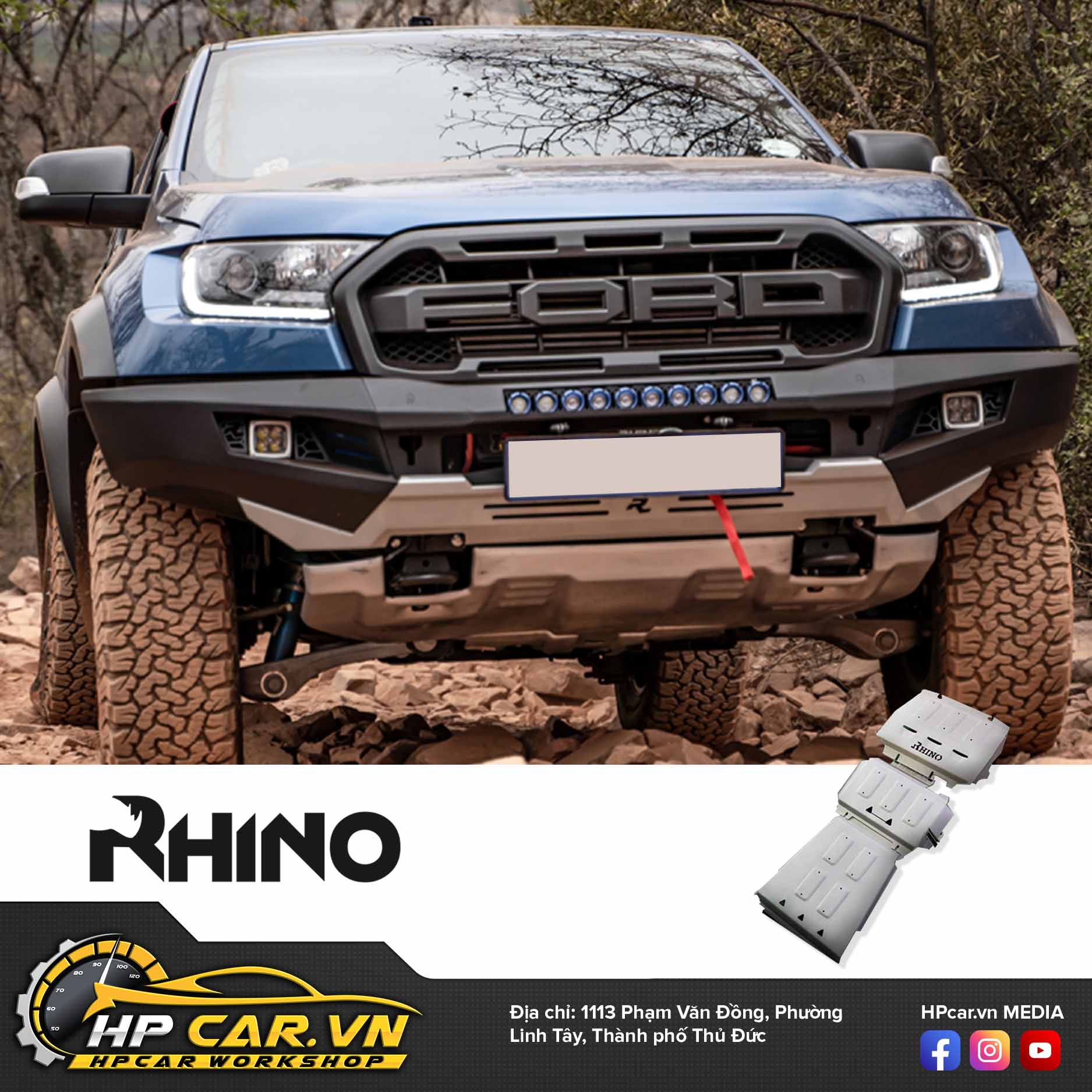 GIÁP GẦM RHINO CHO FORD RANGER RAPTOR – HỢP KIM NHÔM 3 TẤM 6 GIAP GAM RHINO CHO FORD RANGER RAPTOR – HOP KIM NHOM 3 TAM 4