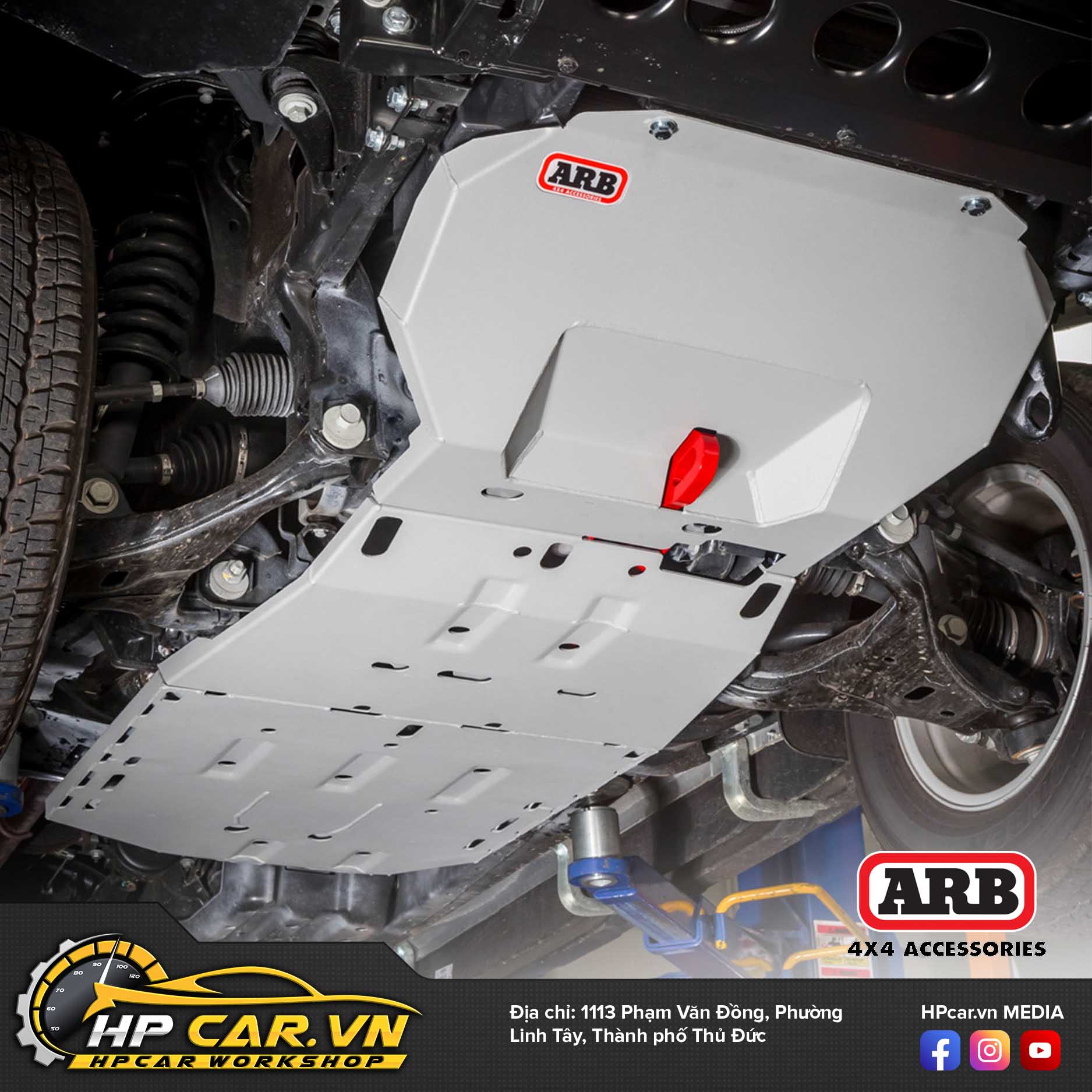 GIÁP BẢO VỆ GẦM XE FORD RANGER - RAPTOR ARB 5440220 4 Giap bao ve gam xe Ford Ranger Bi turbo 2.0Raptor ARB 5440220 2