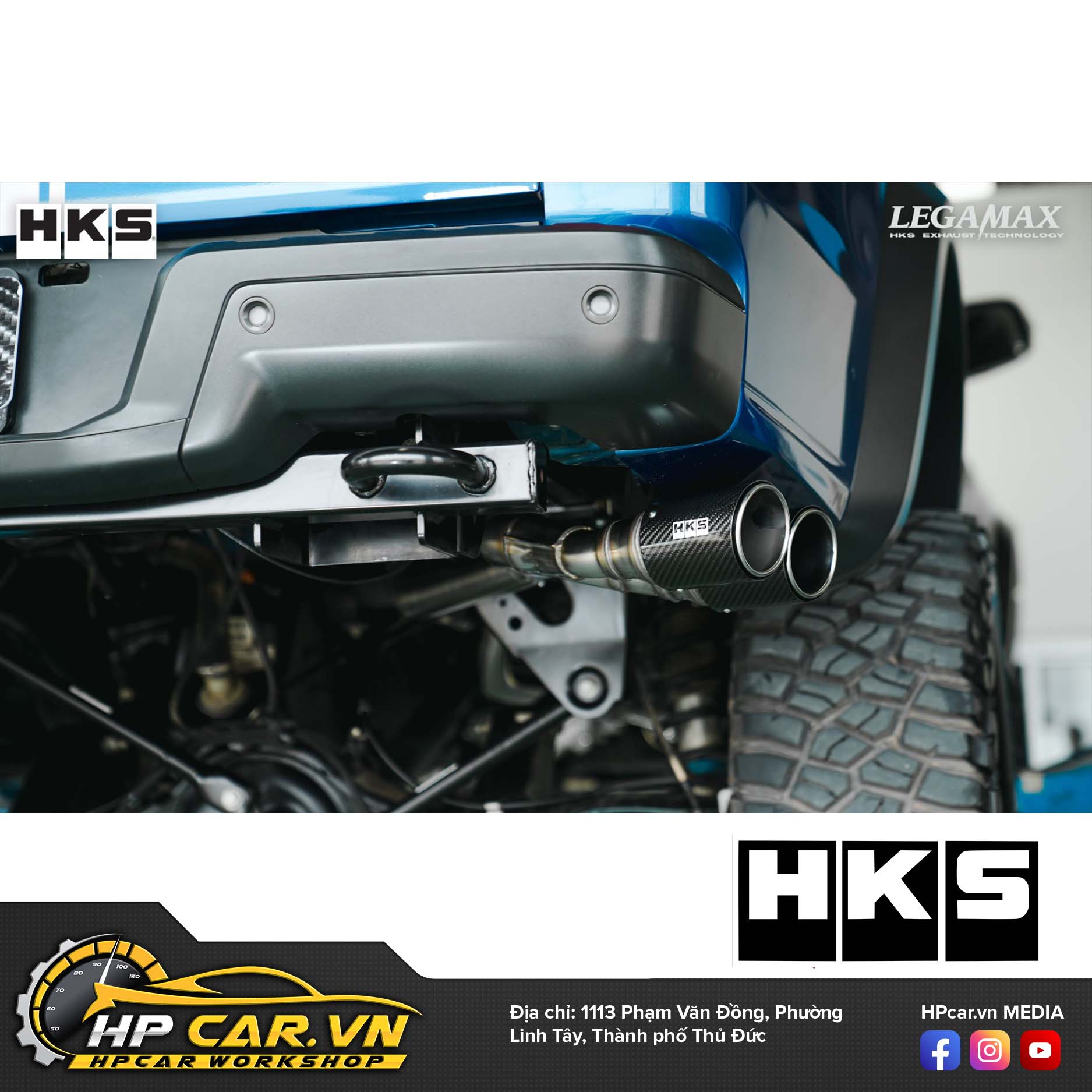 ỐNG XẢ HKS LEGAMAX DUAL EXIT CHO FORD RANGER RAPTOR 4 ONG XA HKS LEGAMAX CARBON TAIL dual exit CHO FORD RANGER RAPTOR 1