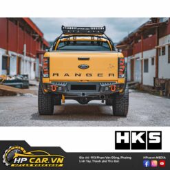 ỐNG XẢ HKS LEGAMAX SINGLE CARBON CHO FORD RANGER RAPTOR 8 ONG XA HKS LEGAMAX CARBON sigal TAIL CHO FORD RANGER RAPTOR 3